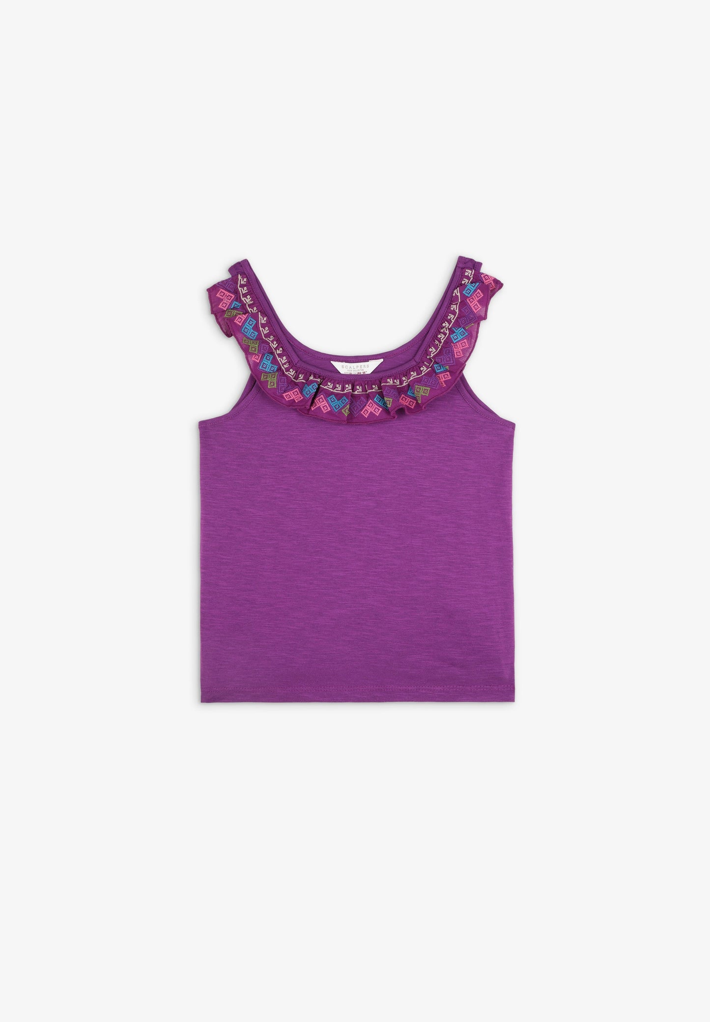 TOP COM FOLHO E BORDADOS