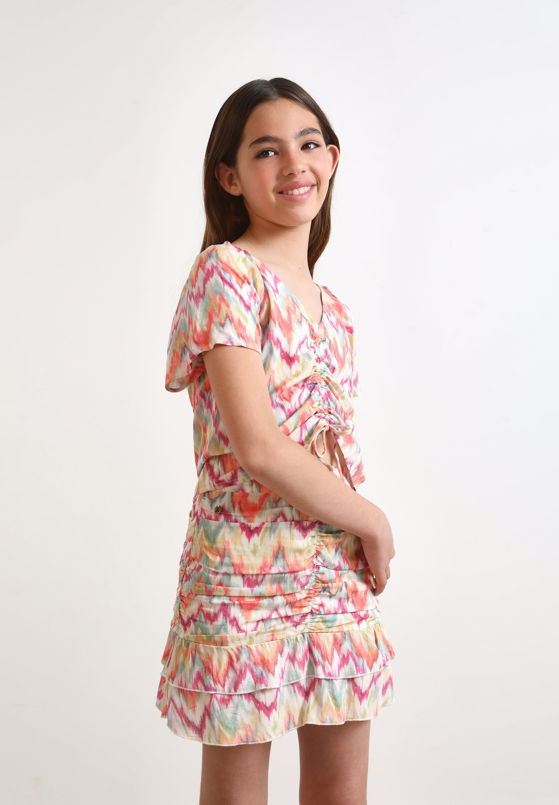 BLUSA IKAT COM FRANZIDO