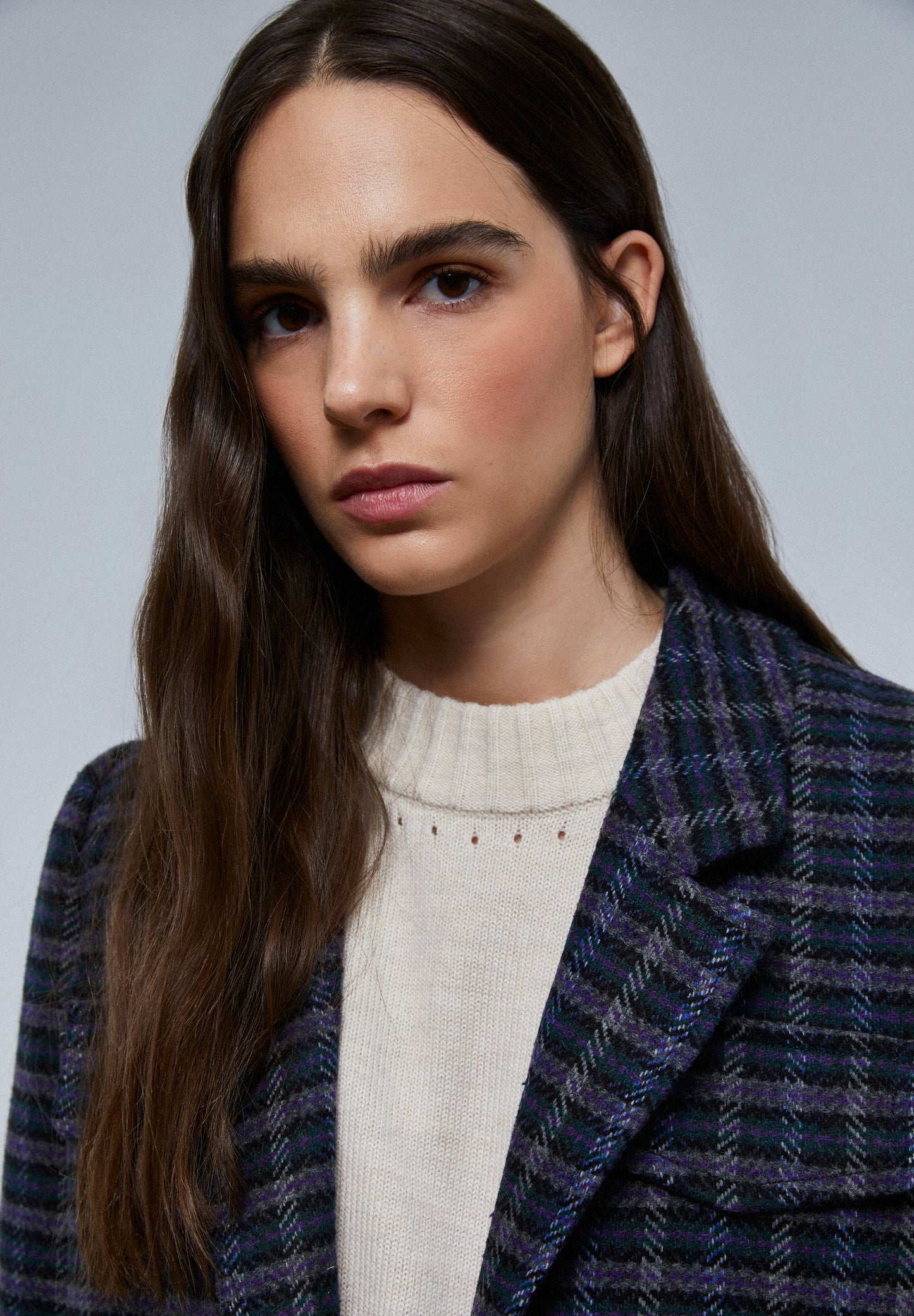 CASACO COMPRIDO QUADRADOS COM BOLSOS