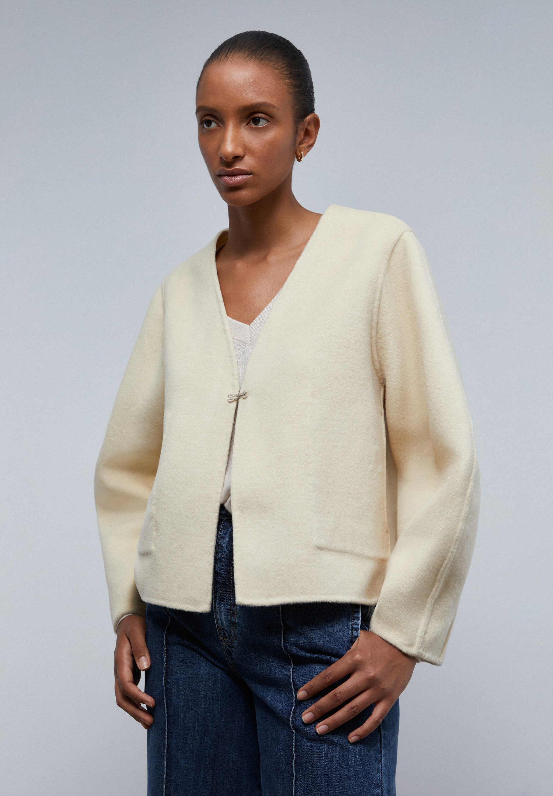 CARDIGAN EM LÃ XADREZ