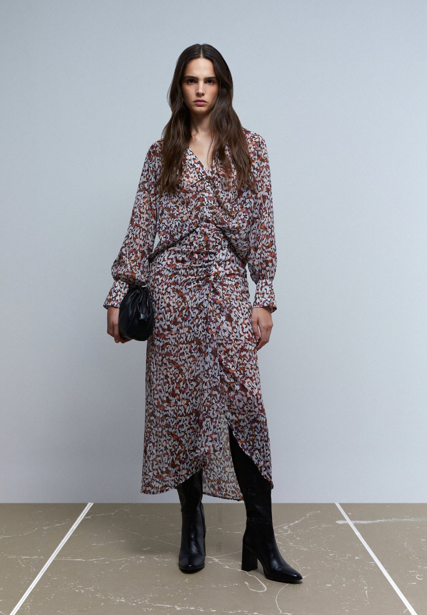 BLUSA COM PADRÃO DRAPEADA