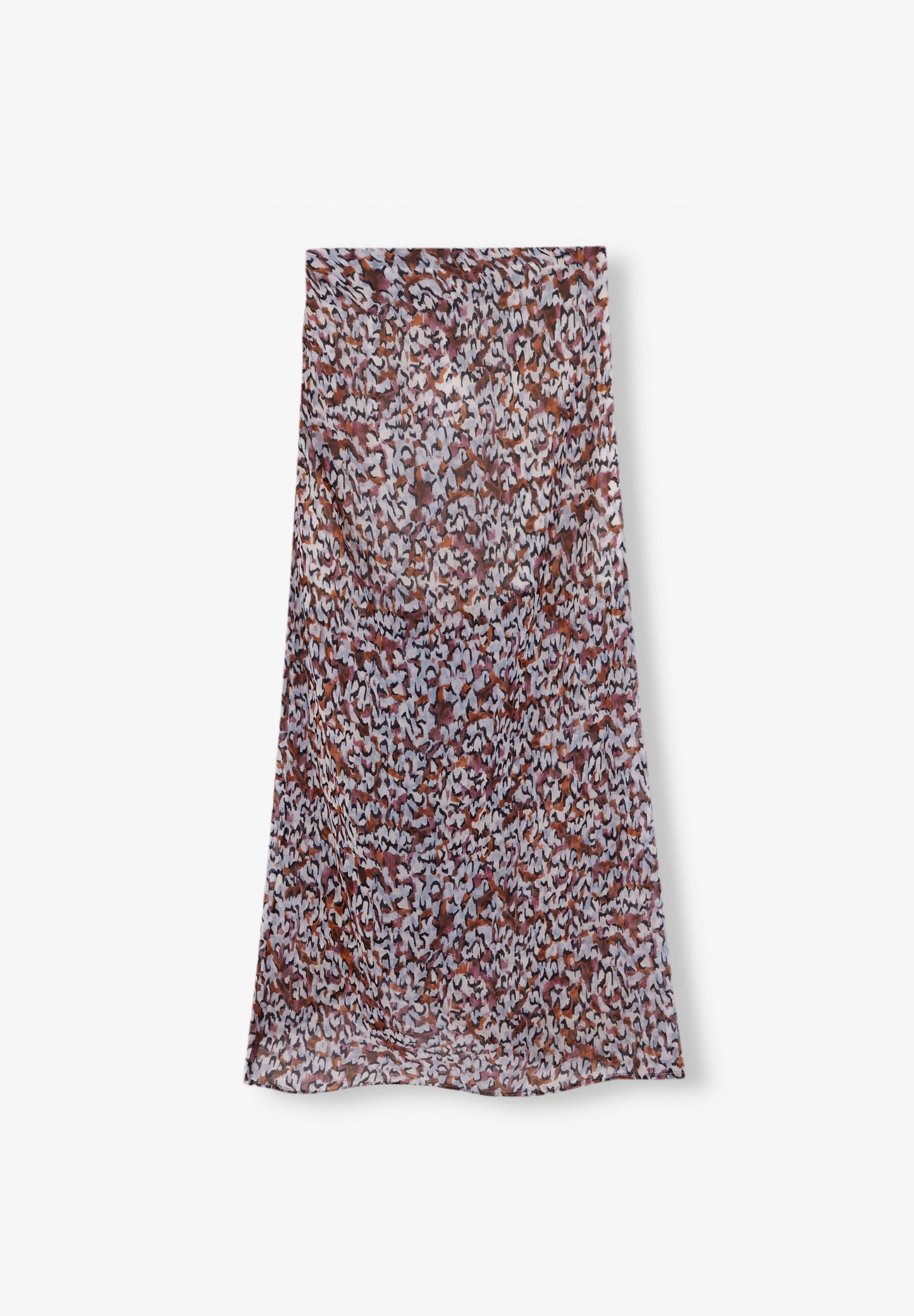 SAIA MIDI DRAPEADA COM PADRÃO