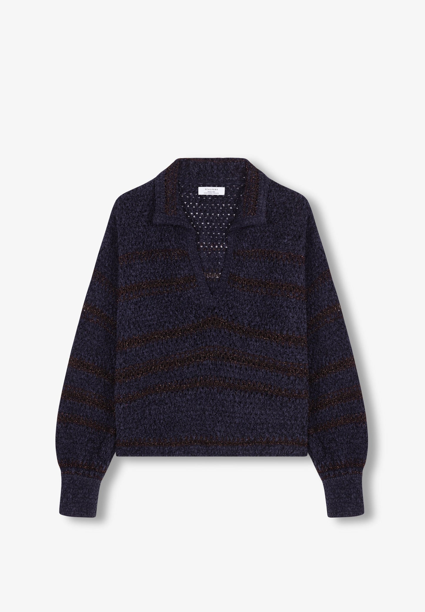 SWEATER CAMISA POLO ÀS RISCAS