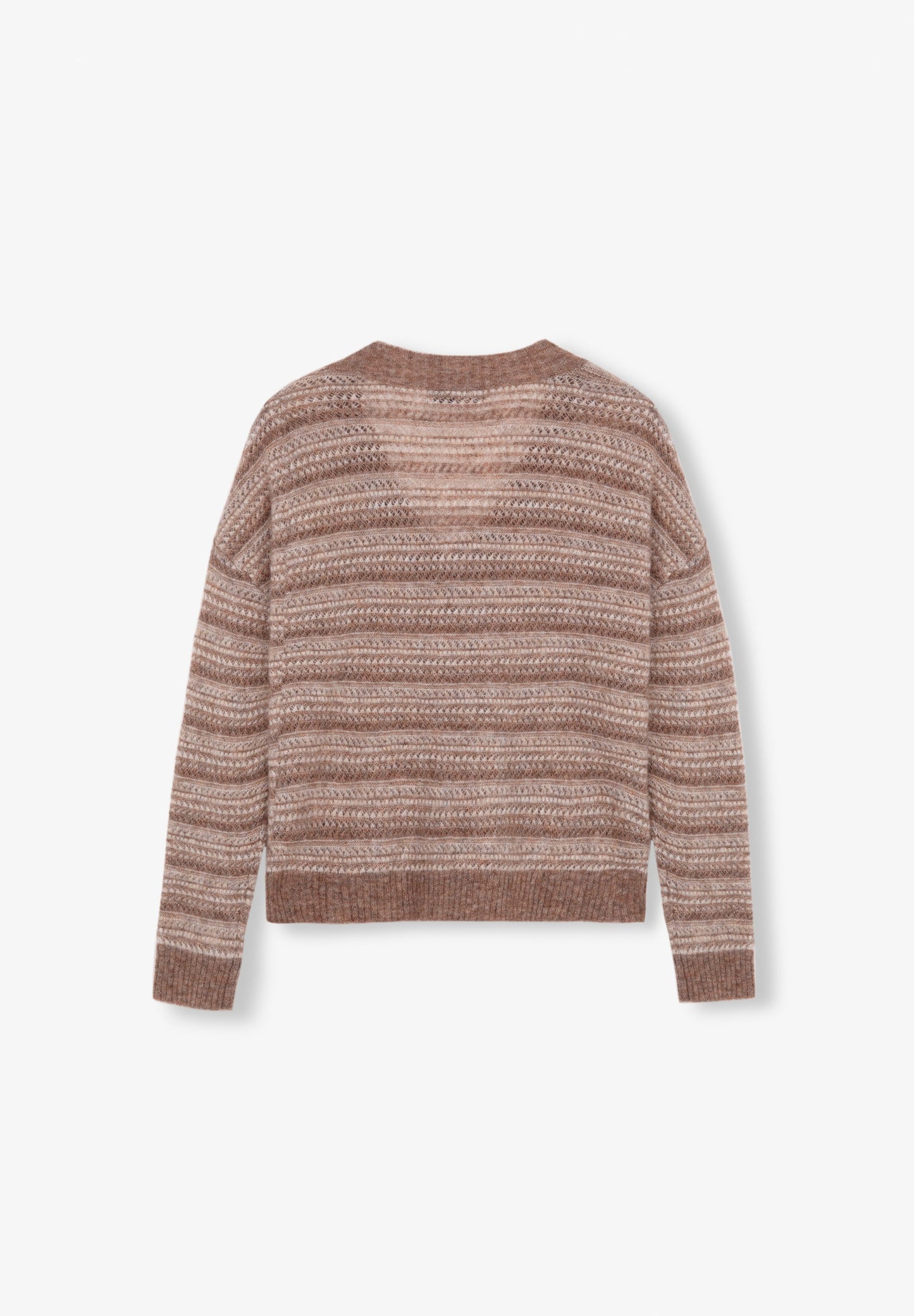 SWEATER DE MALHA ÀS RISCAS