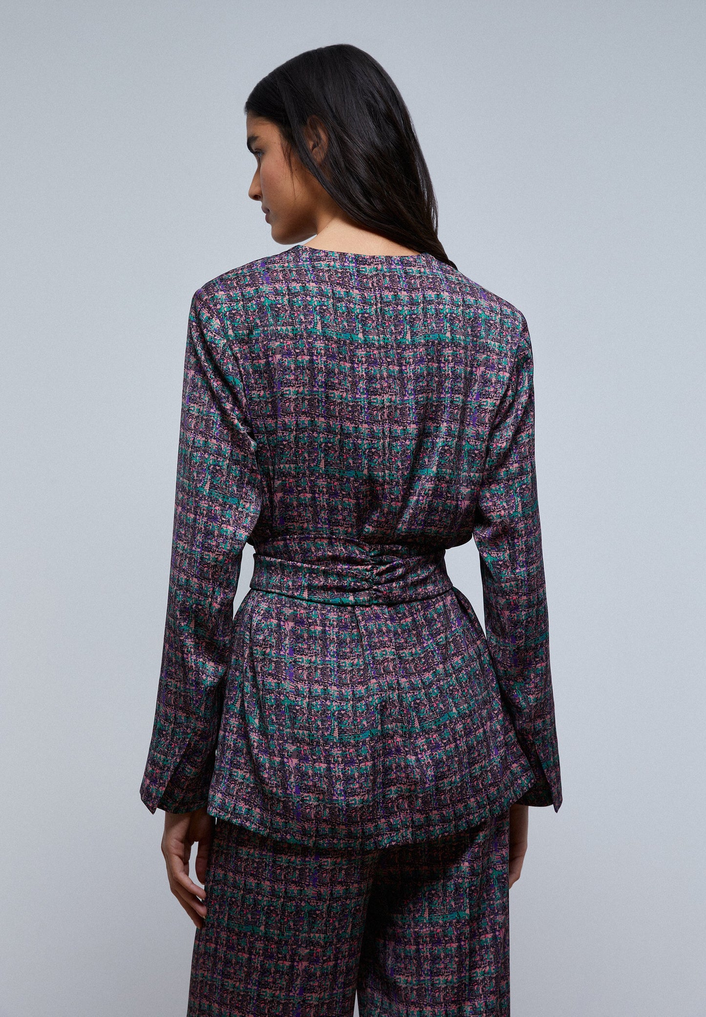 CALÇAS XADREZ FLUIDAS