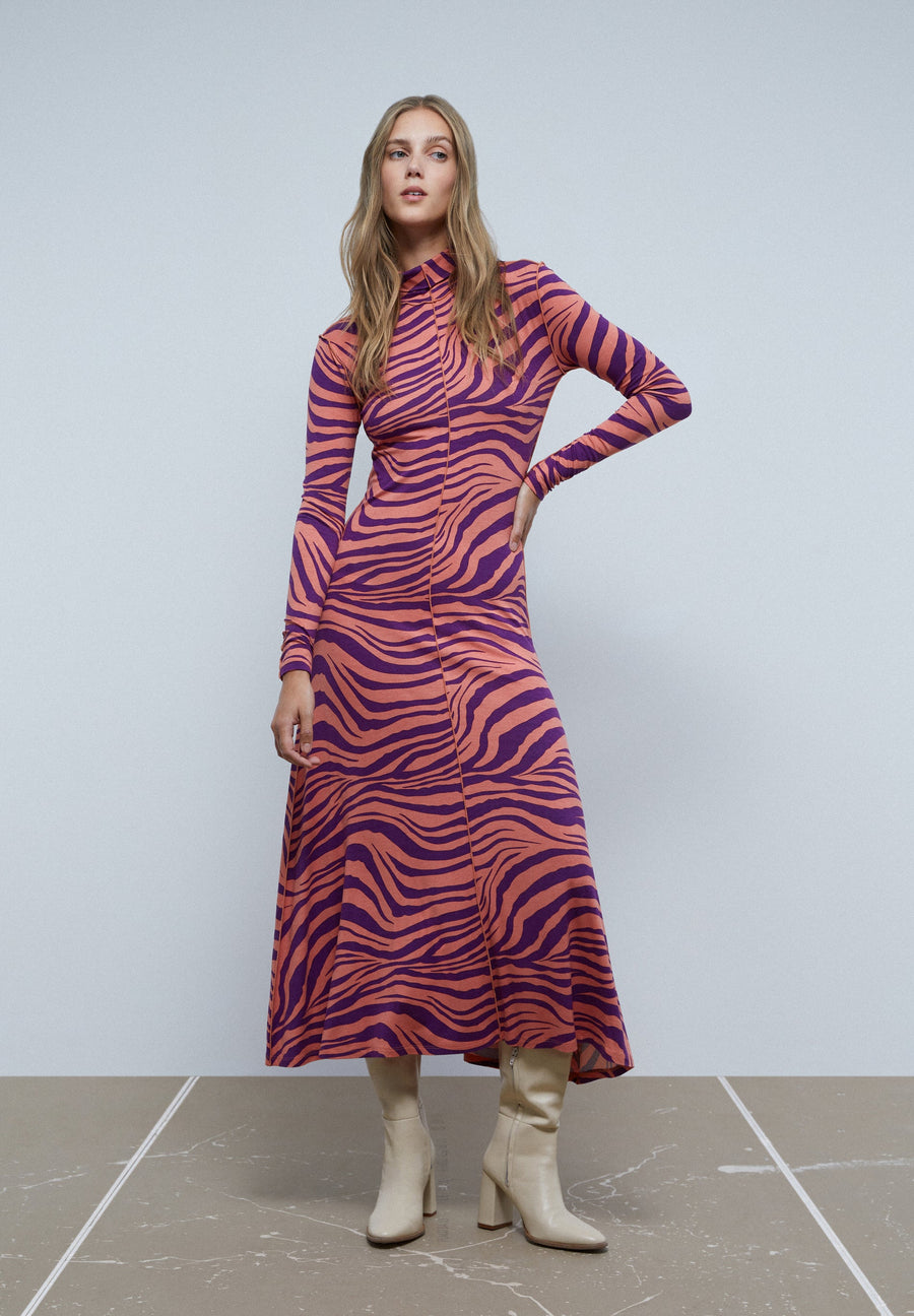 VESTIDO MIDI ZEBRA