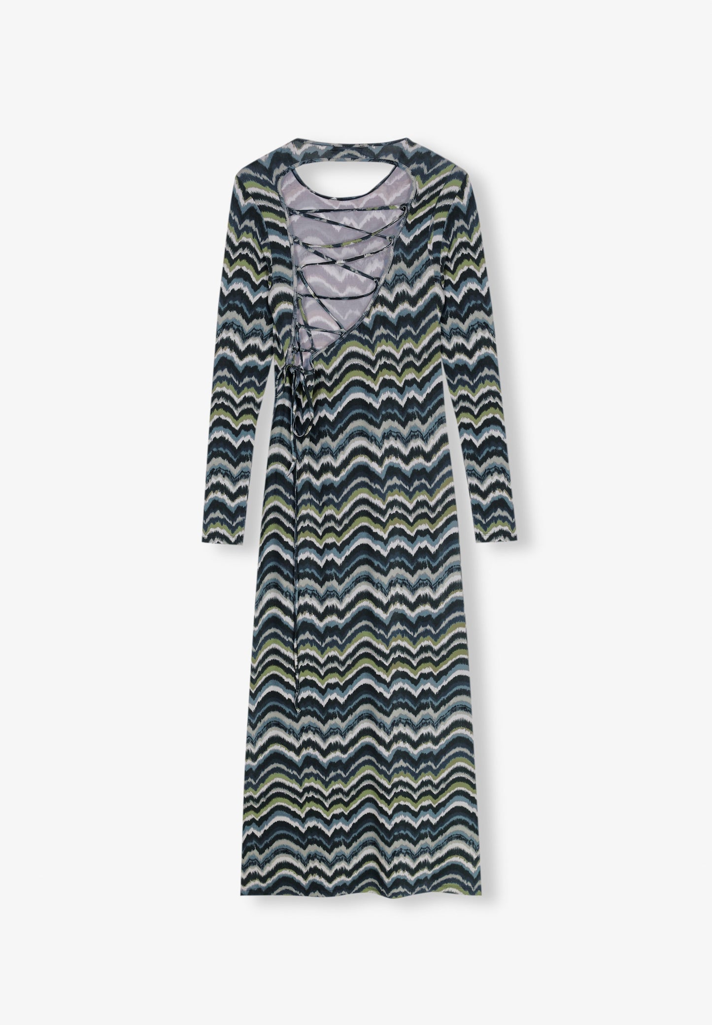 VESTIDO MIDI COM ABERTURA ATRÁS