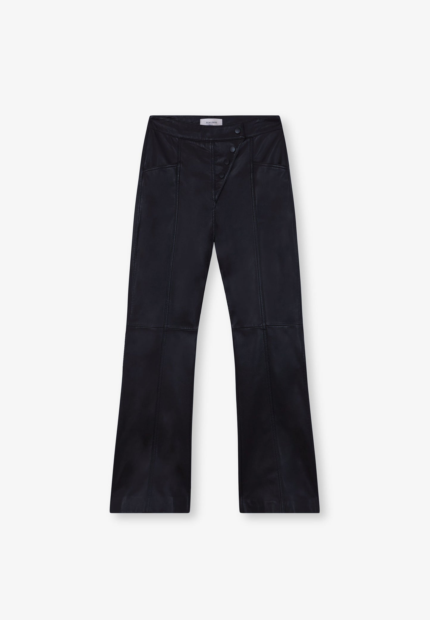 CALÇAS ANCKLE À BOCA DE SINO EM PELE