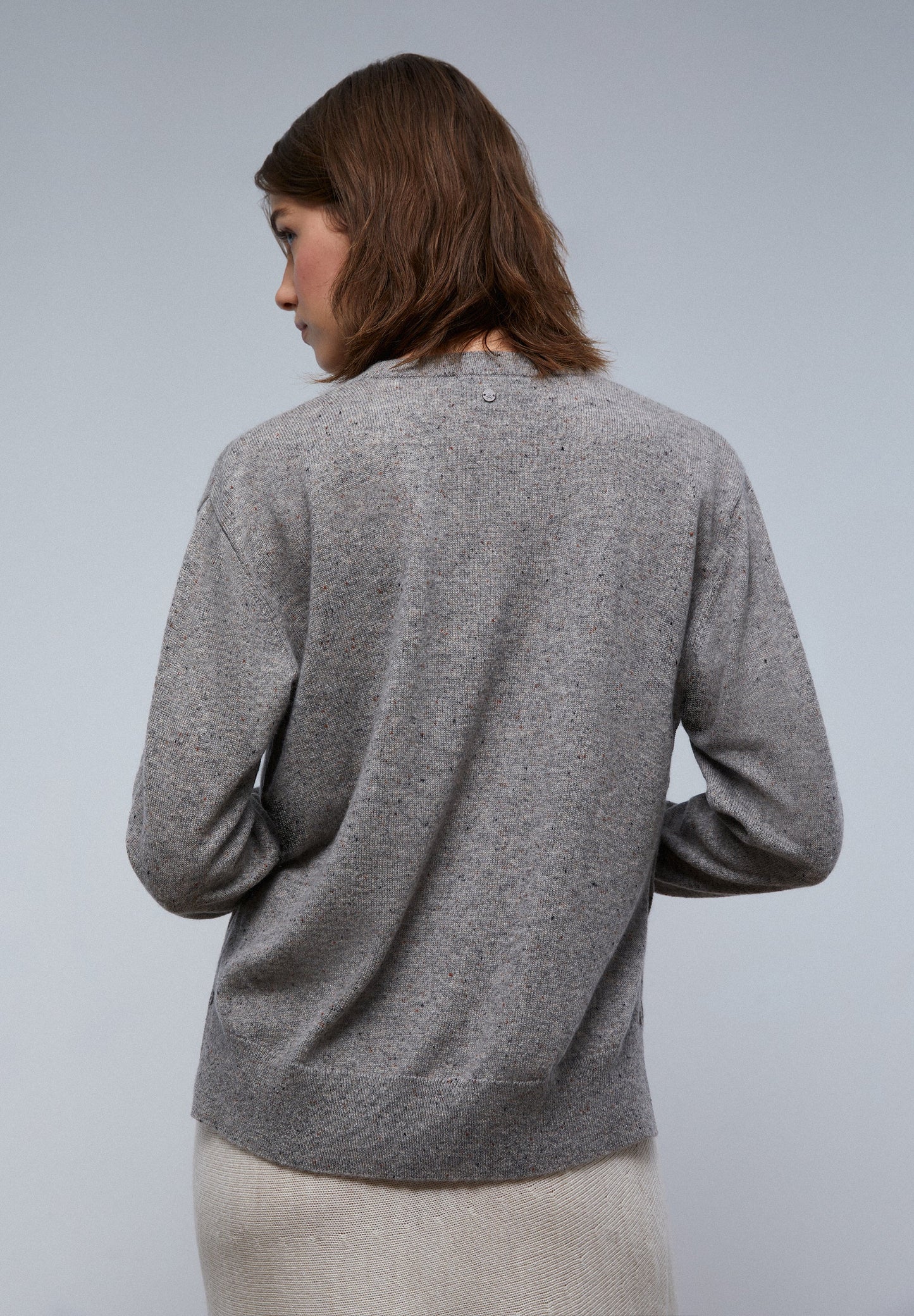 SWEATER EM CAXEMIRA COM DECOTE REDONDO