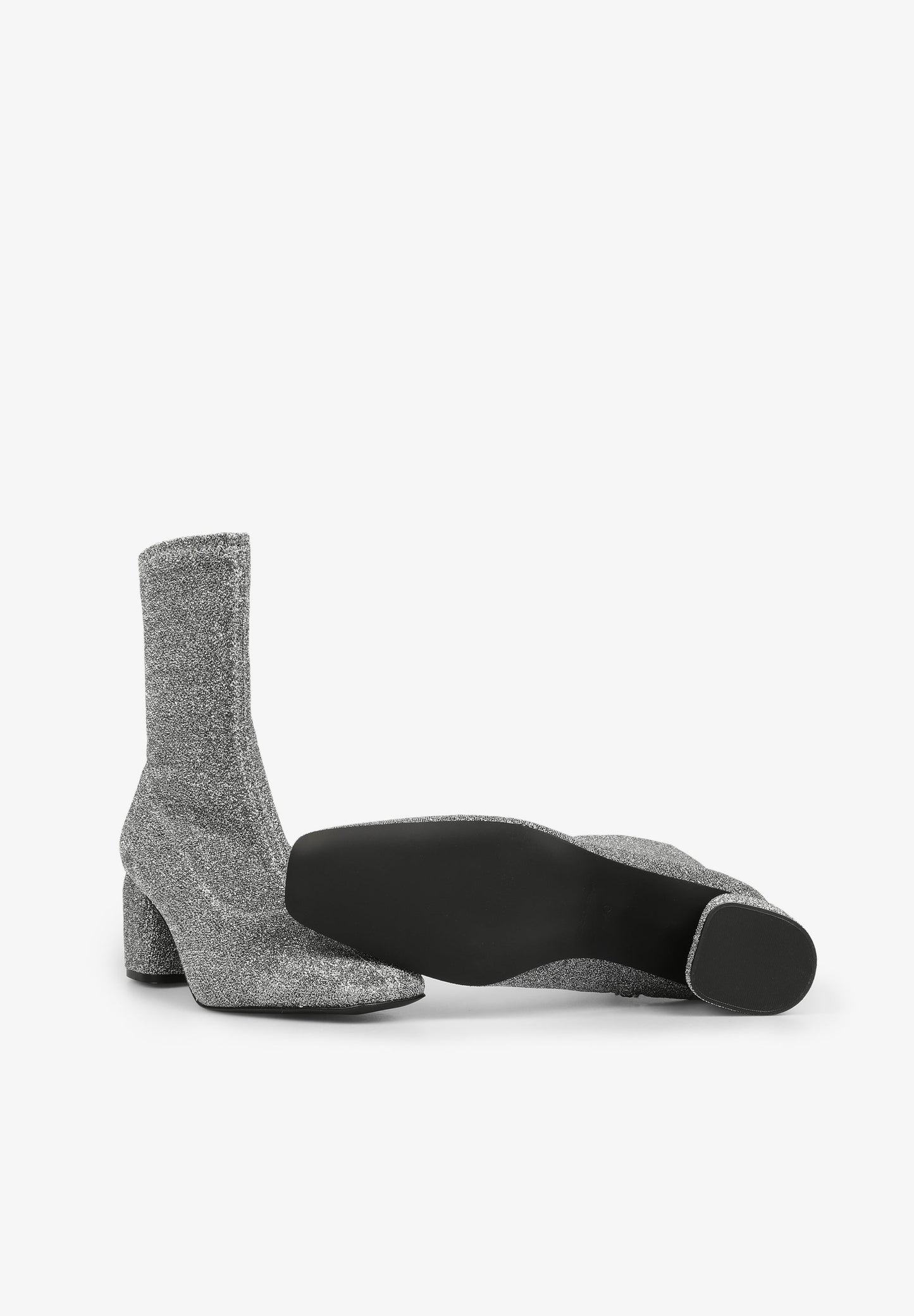 BOTIM COM TACÃO TECIDO DE FIO METALIZADO