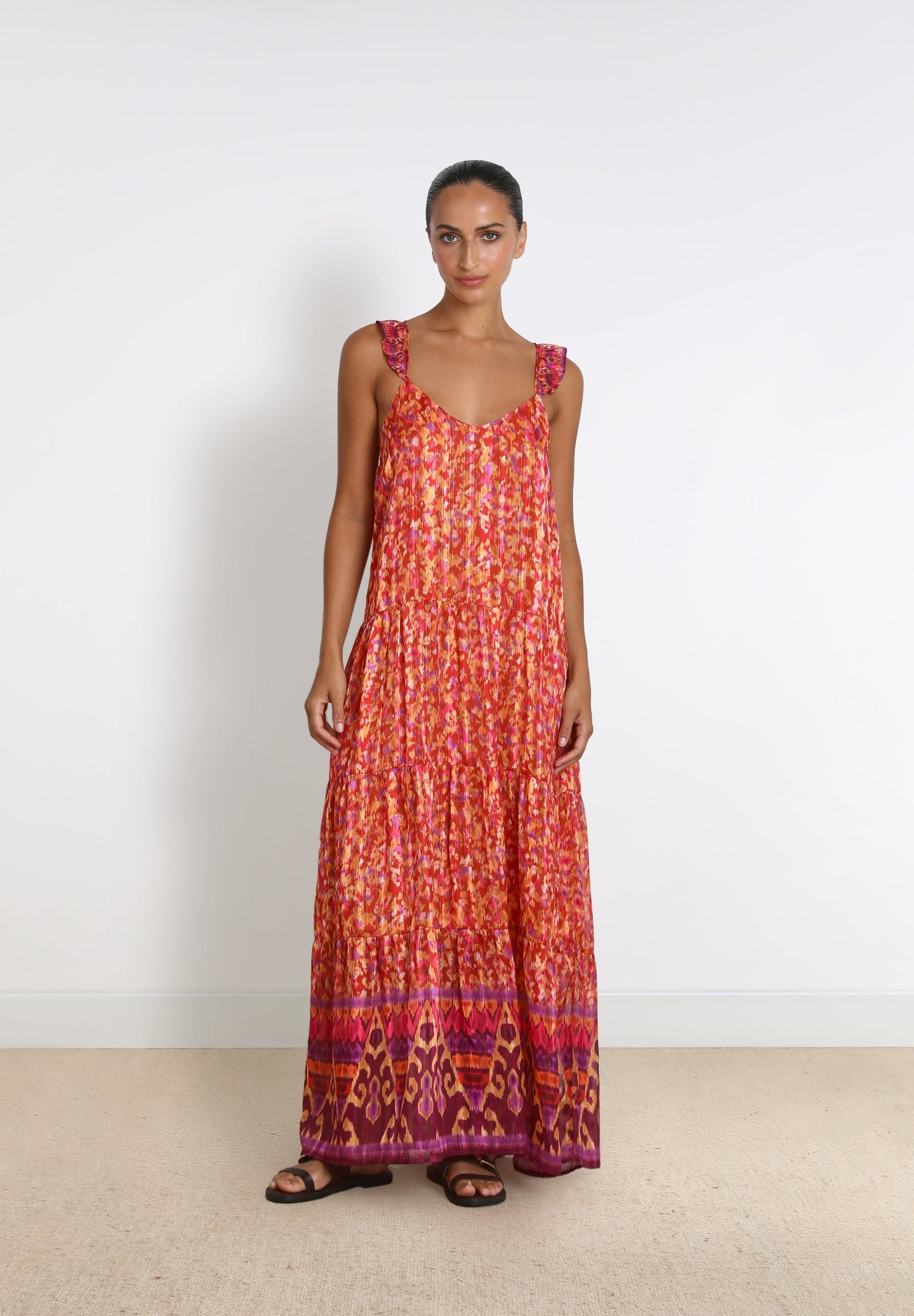 VESTIDO COMPRIDO COM COSTAS CRUZADAS