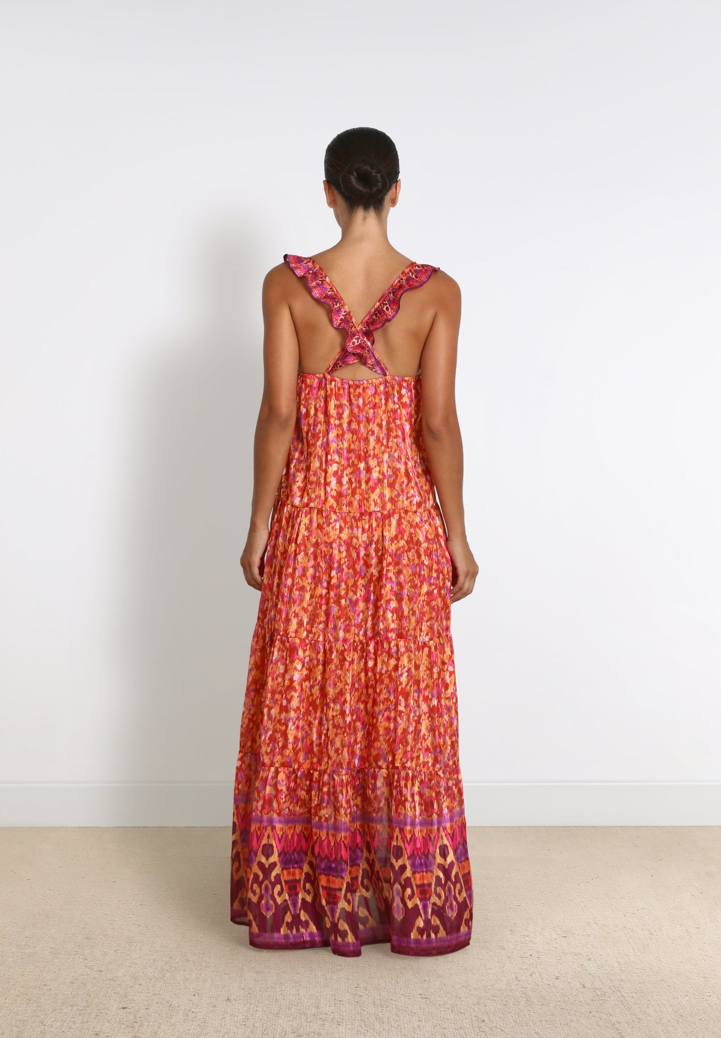 VESTIDO COMPRIDO COM COSTAS CRUZADAS