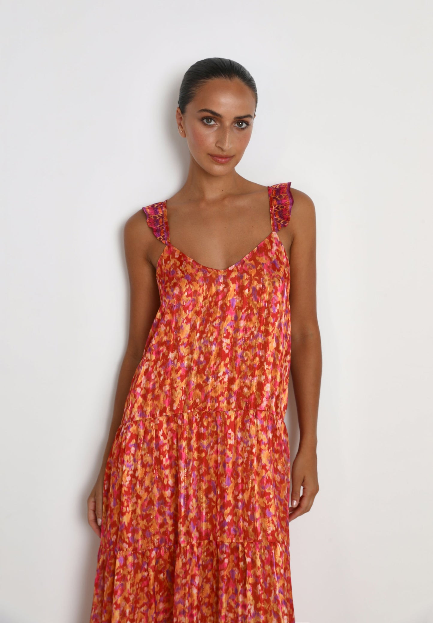 VESTIDO COMPRIDO COM COSTAS CRUZADAS