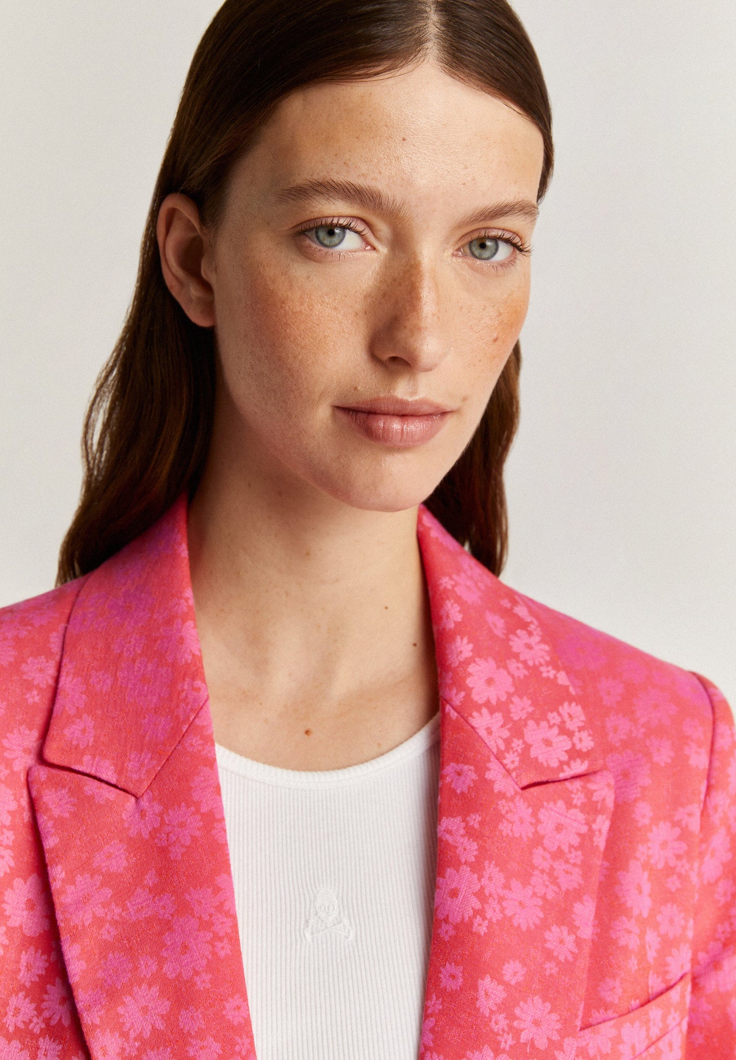 BLAZER DE JACQUARD ÀS FLORES