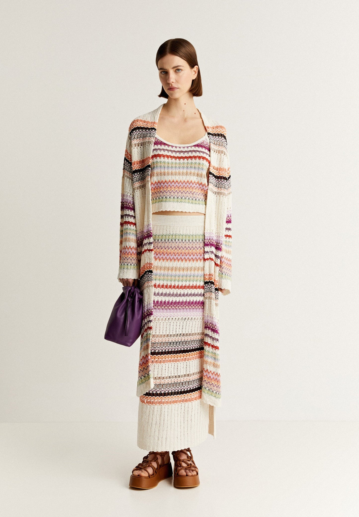SAIA MIDI DE CROCHET ÀS RISCAS