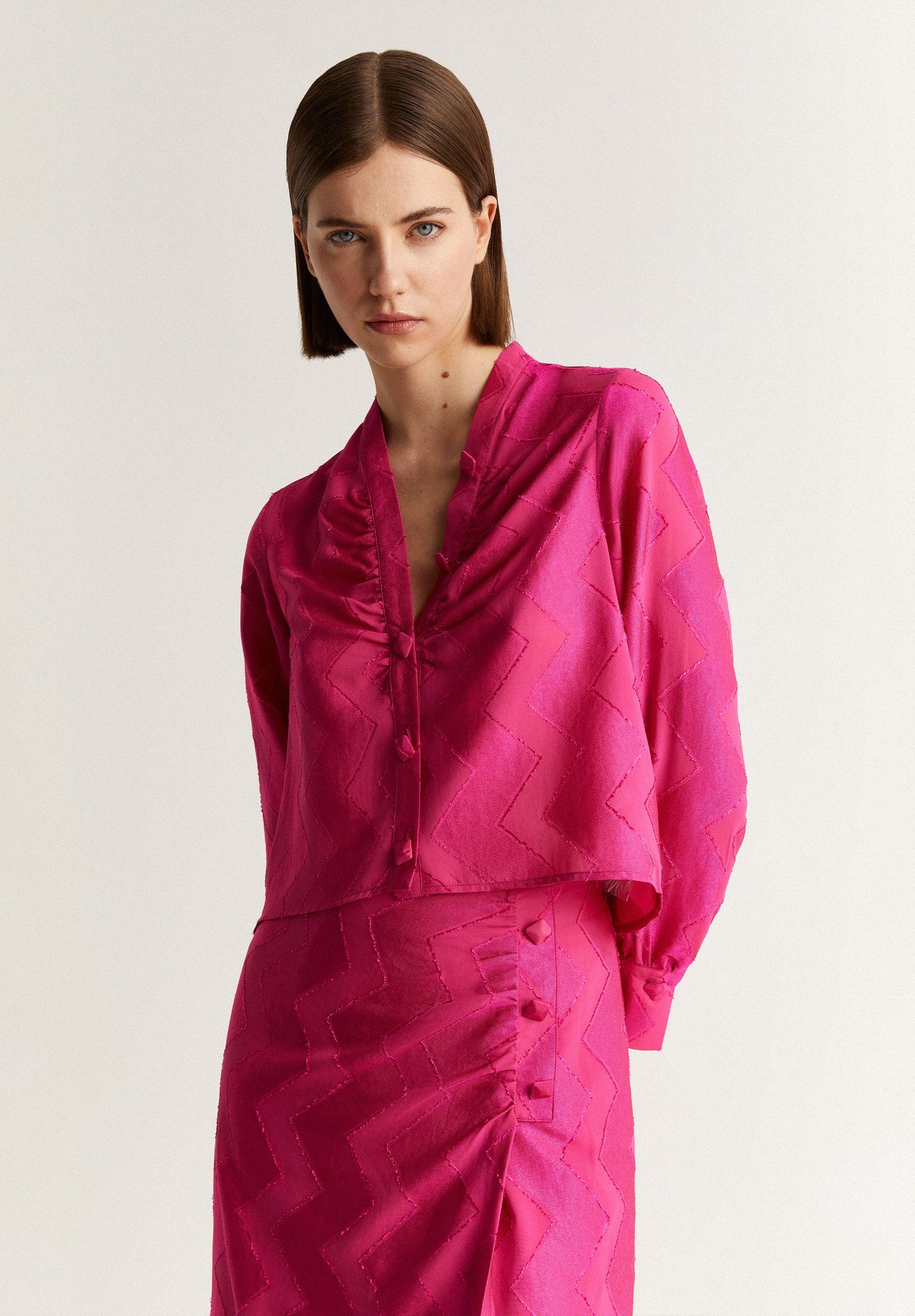 BLUSA EM JACQUARD ZIGUEZAGUE