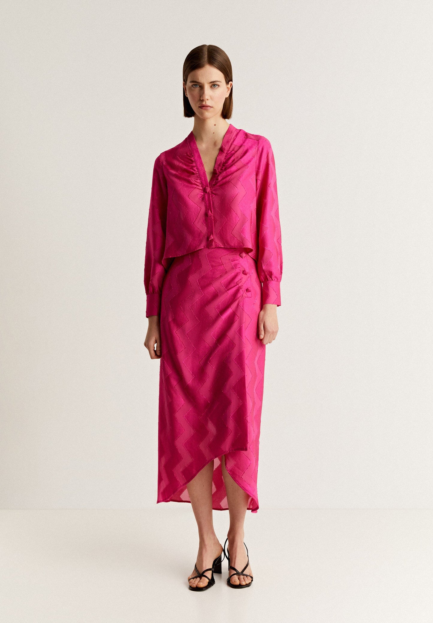 BLUSA EM JACQUARD ZIGUEZAGUE