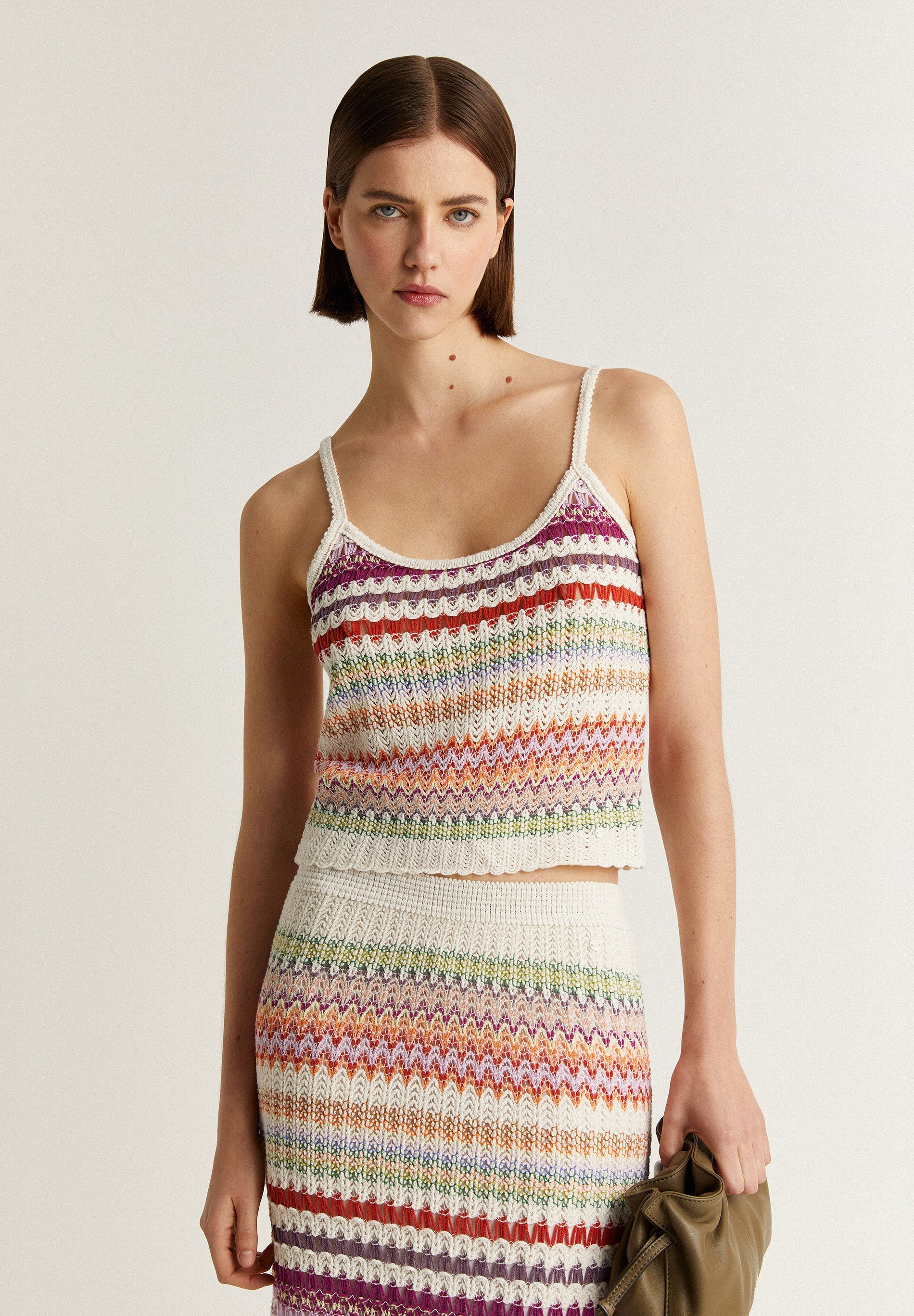 TOP DE CROCHET MULTICOLORIDO