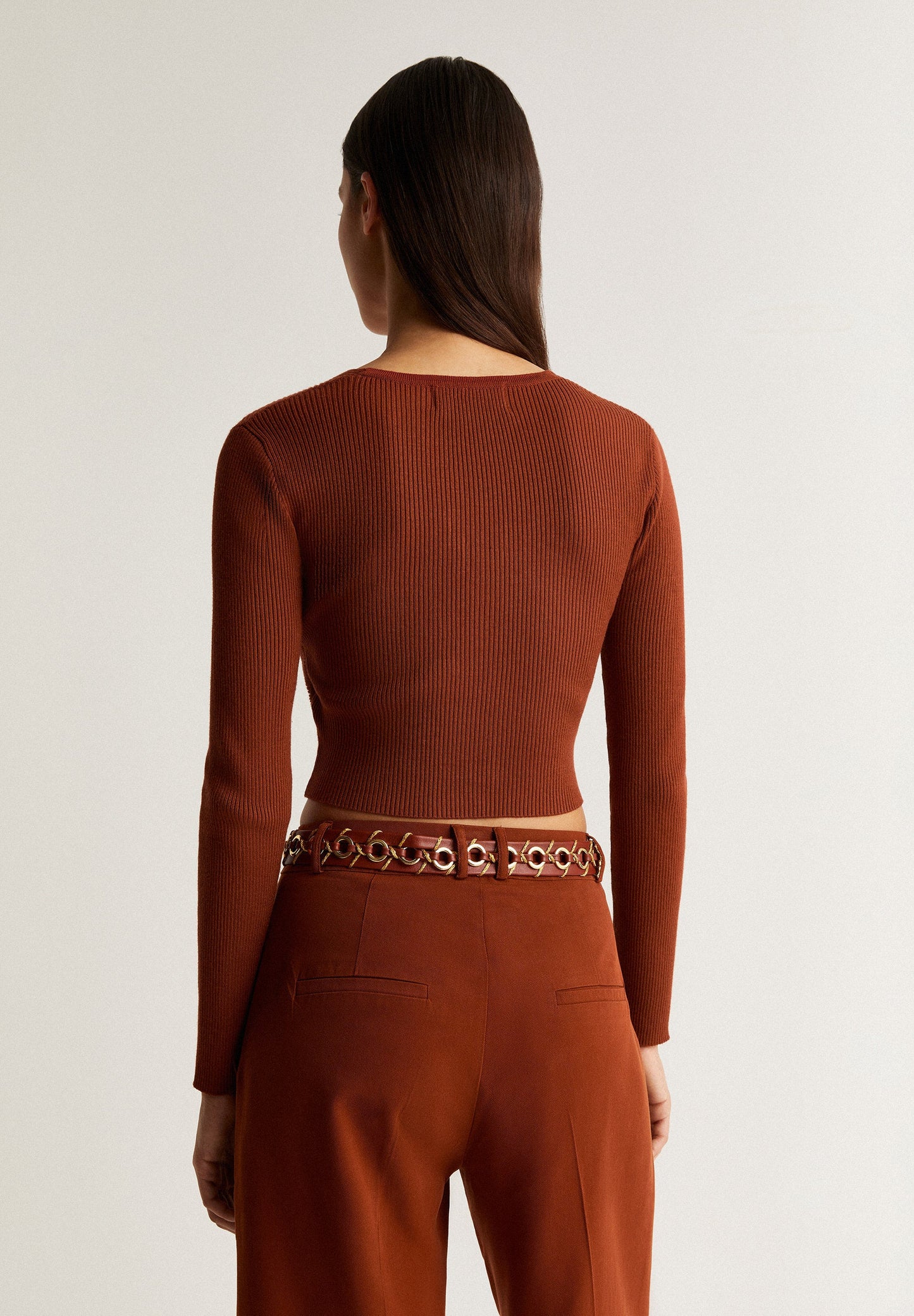 CROP TOP MALHA CANELADA