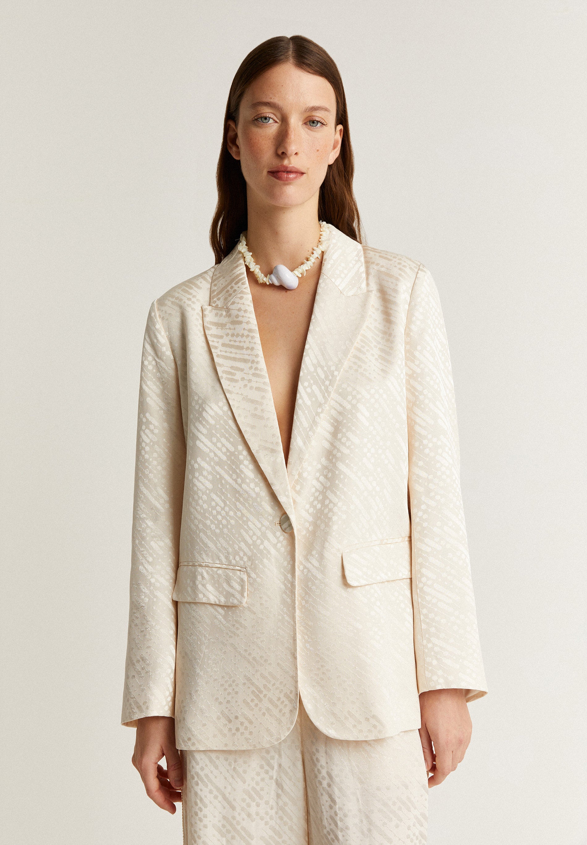 BLAZER JACQUARD PORMENORES METALIZADOS