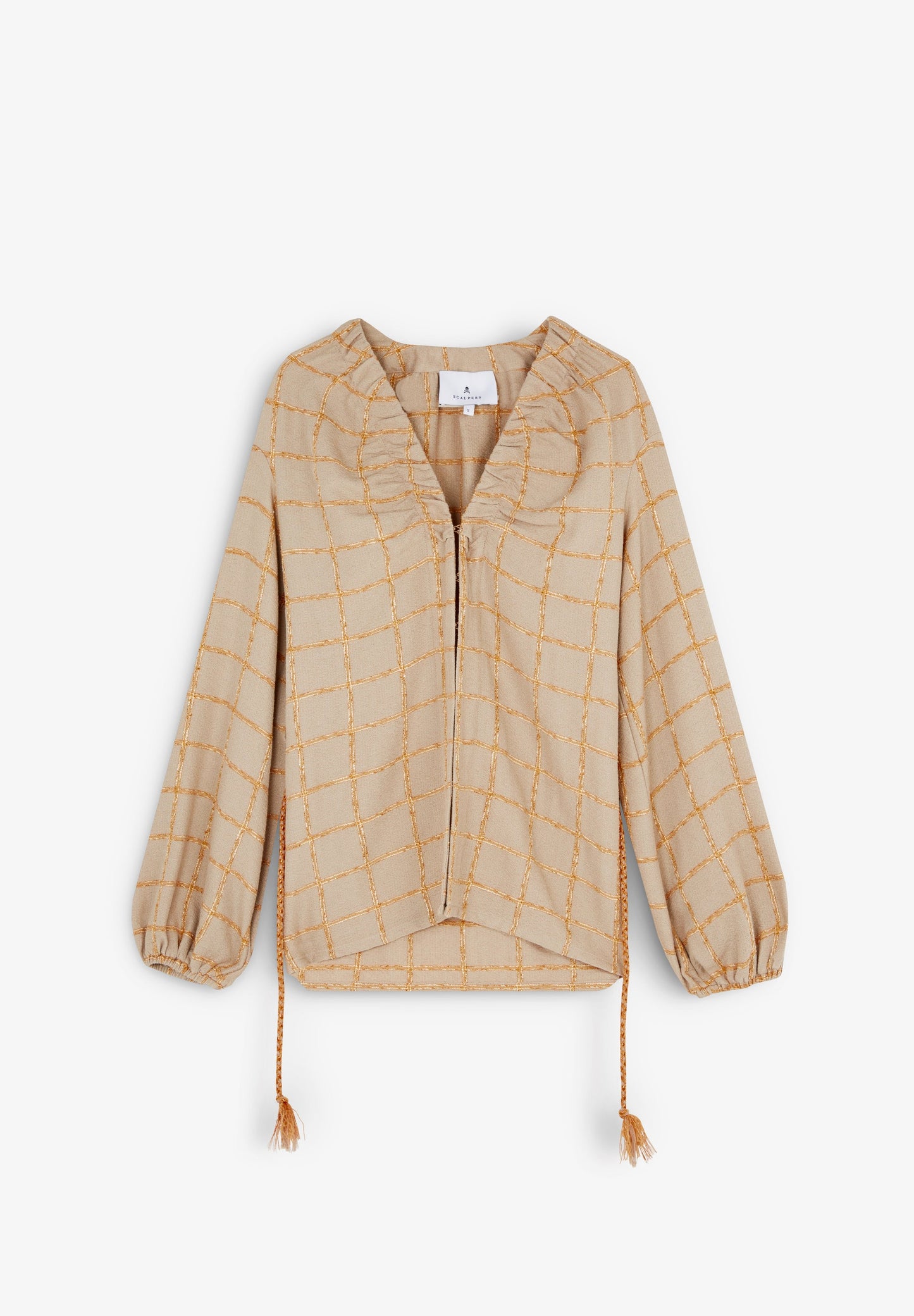 BLAZER EM XADREZ PORMENOR CORDÃO