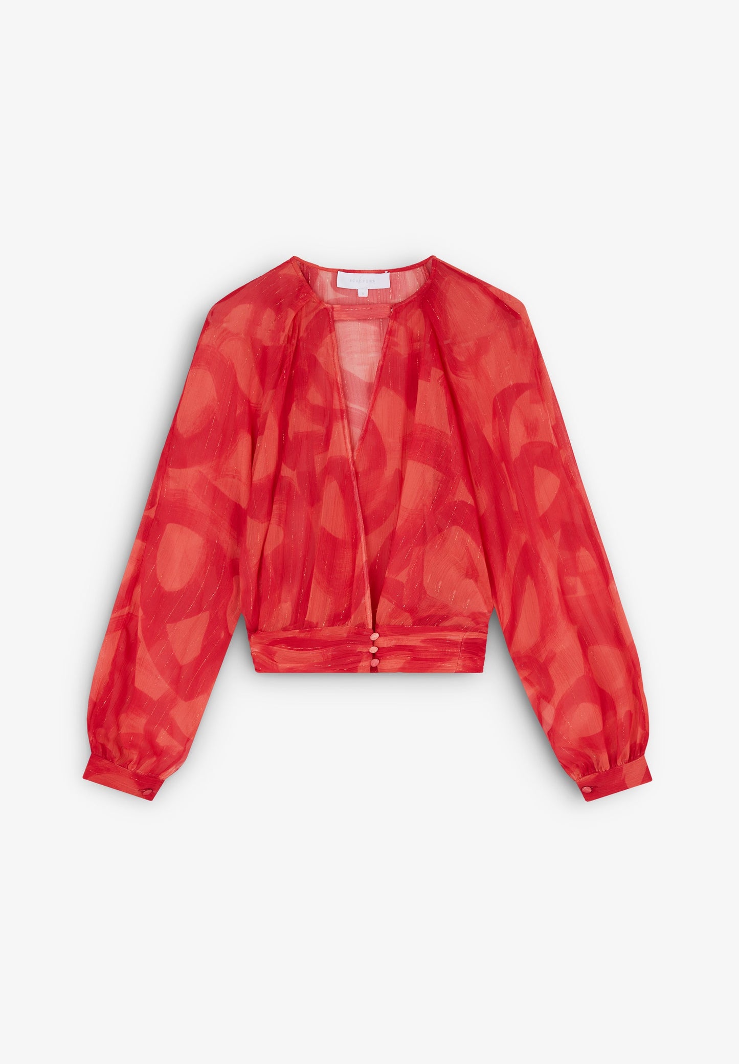 BLUSA COM ABERTURA E FIO METALIZADO