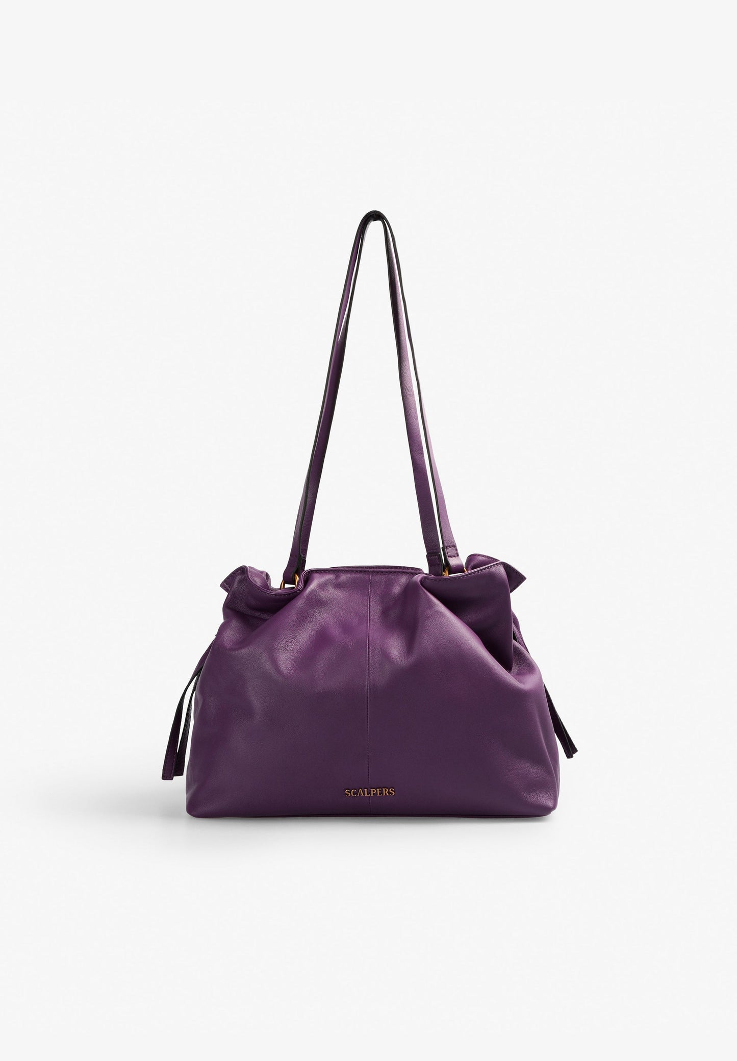 BOLSA OMBRO PELE PORMENORES FRANZIDOS