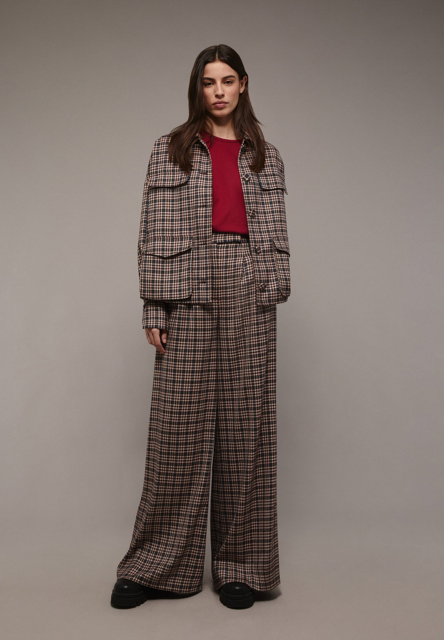 CARDIGAN XADREZ COM BOLSOS