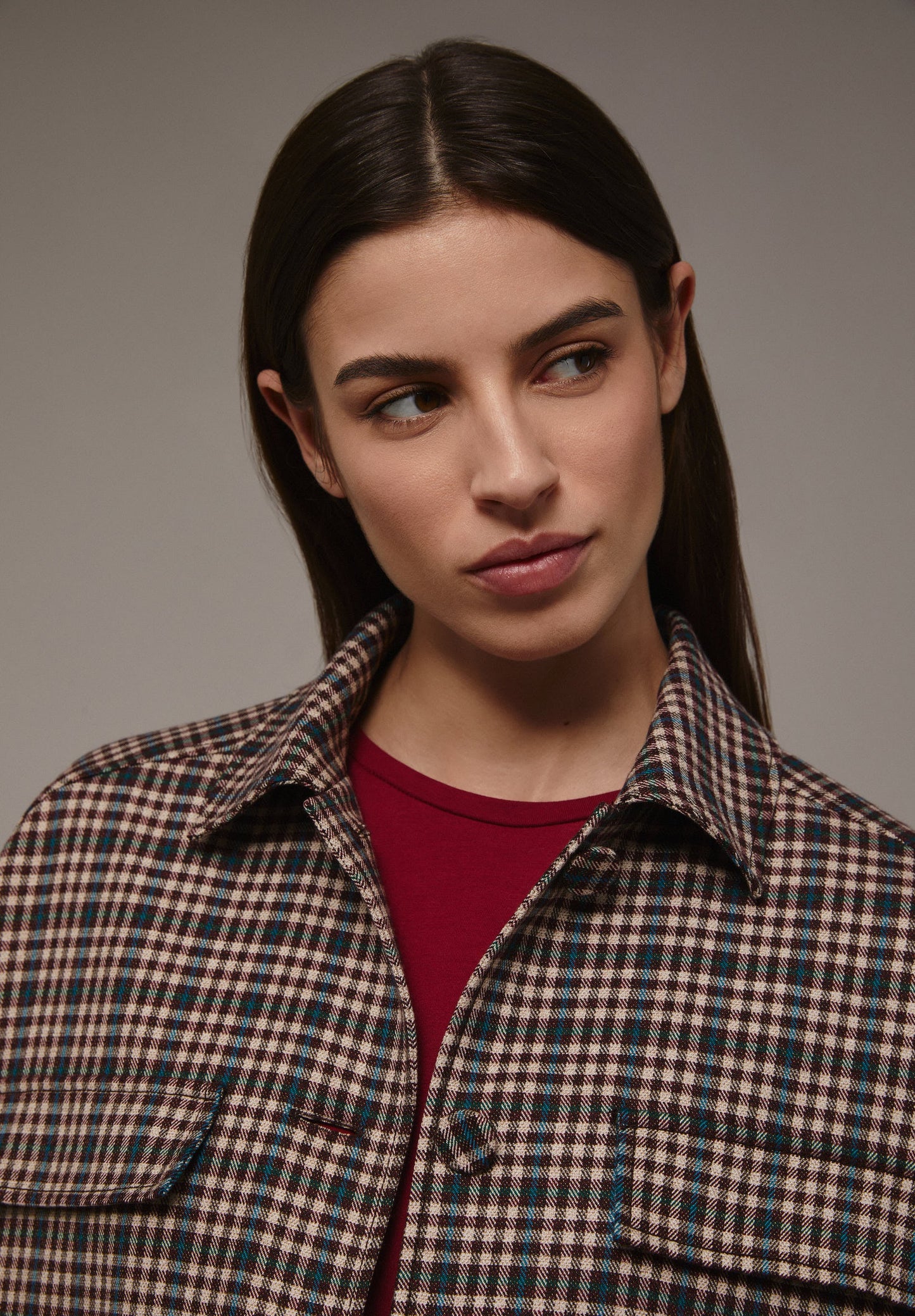 CARDIGAN XADREZ COM BOLSOS