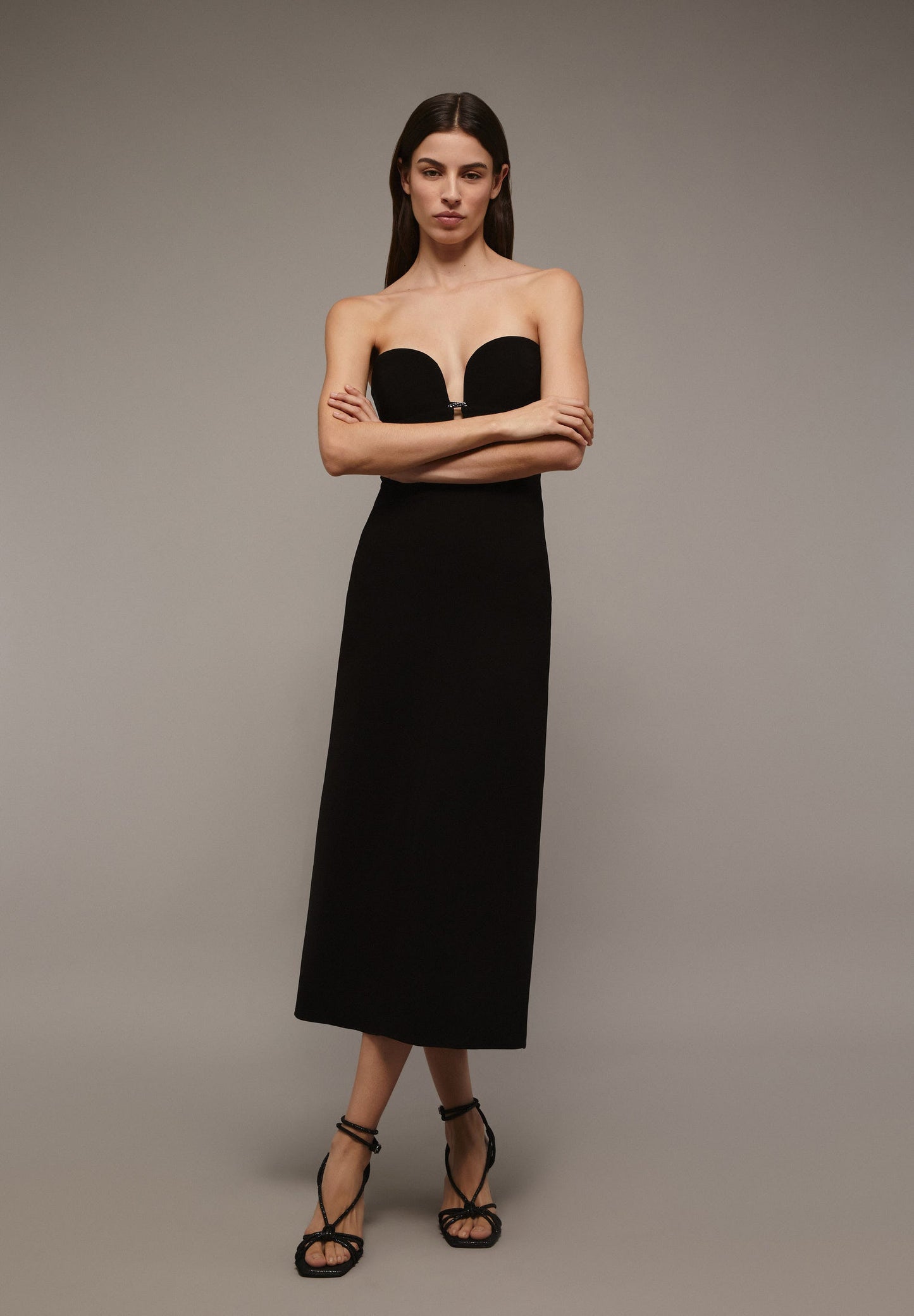 VESTIDO SLIP COM PORMENOR DE ZIP TRASEIRO