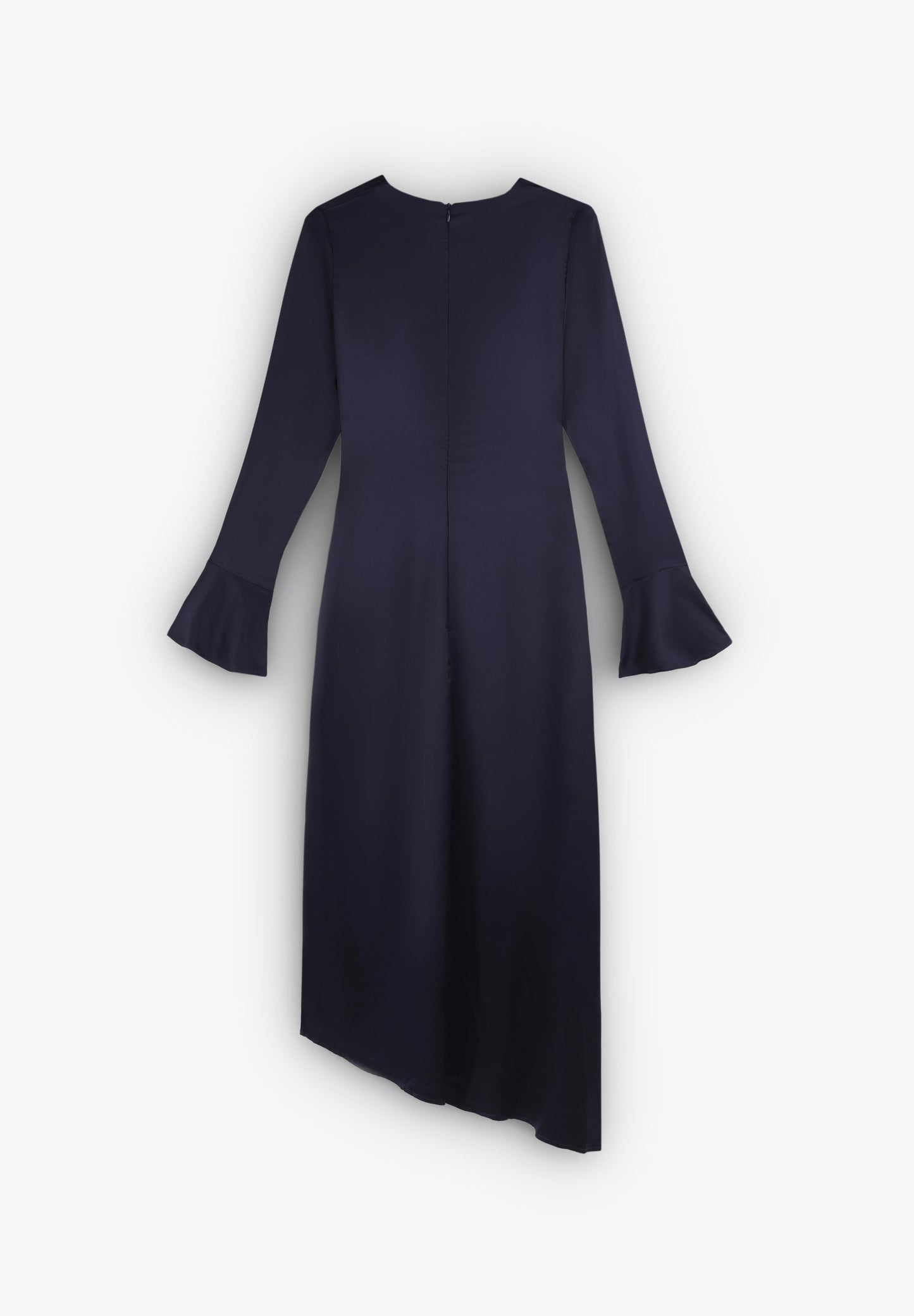 VESTIDO MIDI ACETINADO COM ABERTURAS