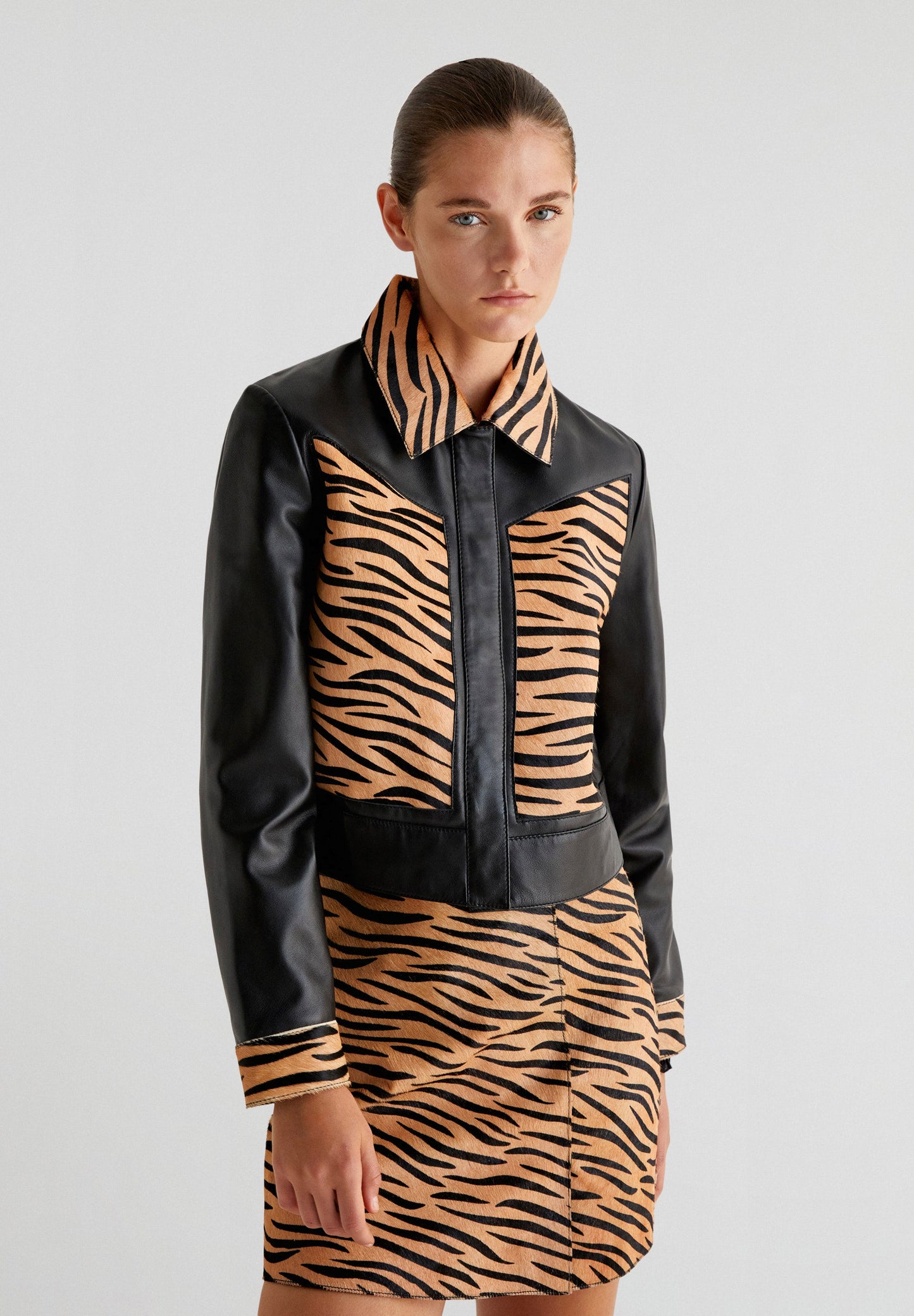 ZEBRA LEATHER JACKET