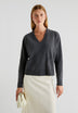 SWEATER COM BOLSOS E DECOTE EM V