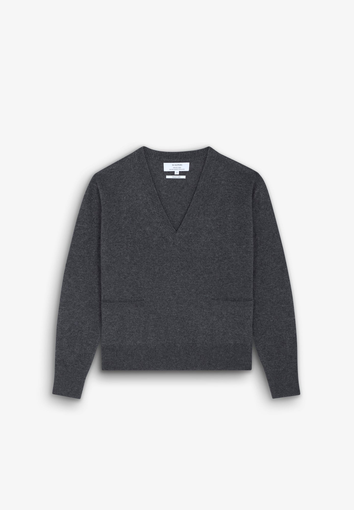SWEATER COM BOLSOS E DECOTE EM V