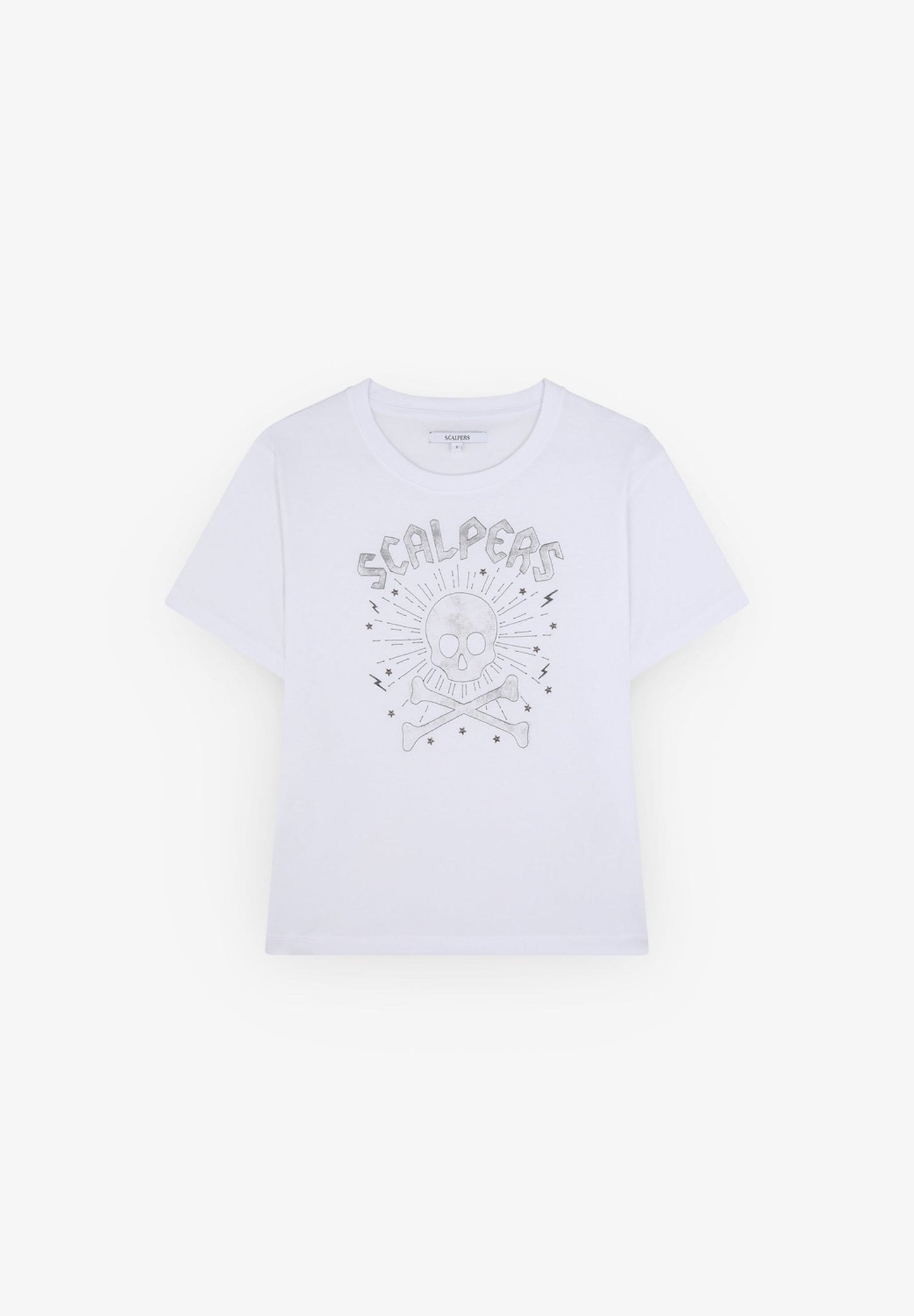 T-SHIRT COM PADRÃO TACHAS DE ESTRELAS