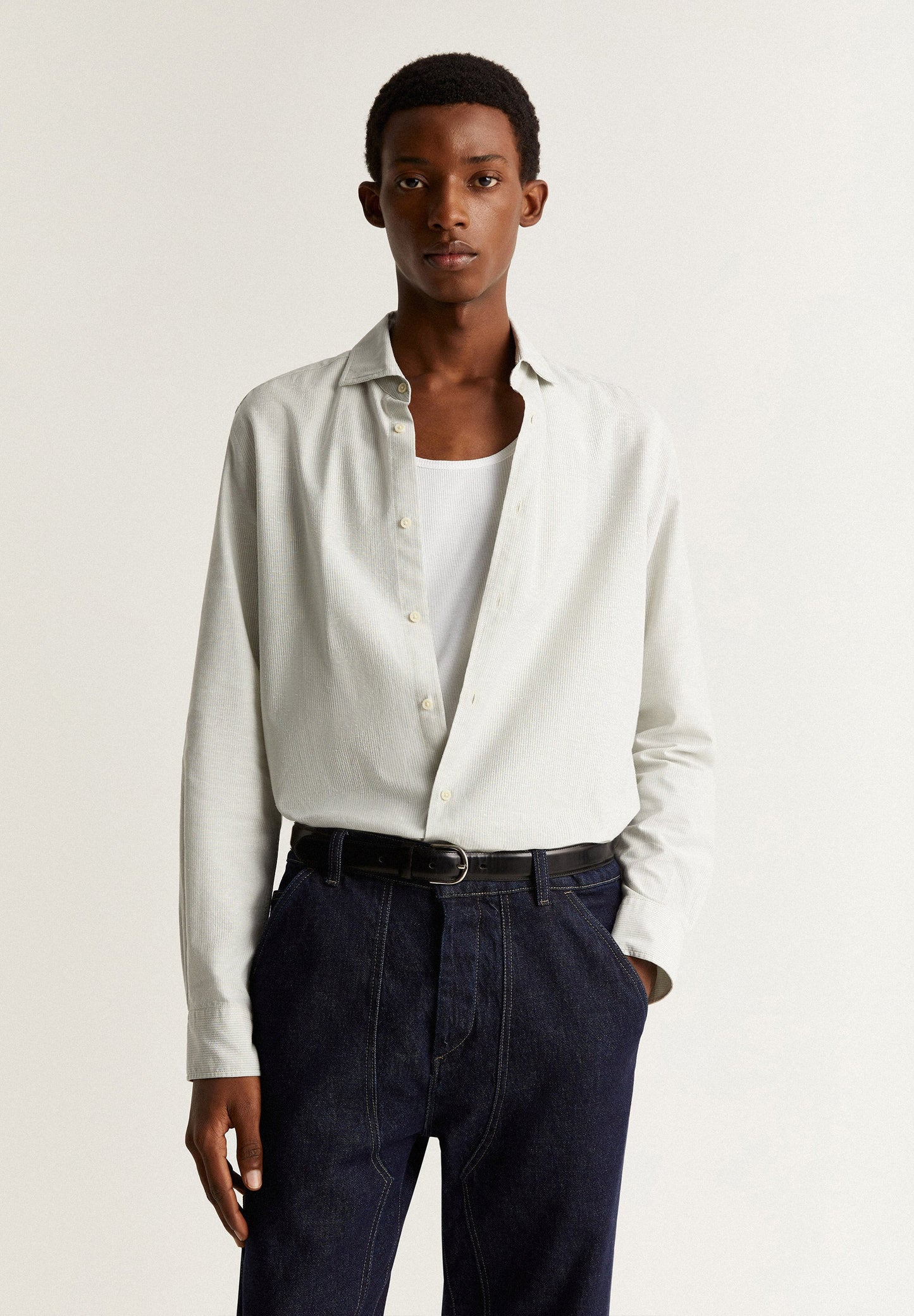 CAMISA DE RISCAS COM SKULL PLACKET