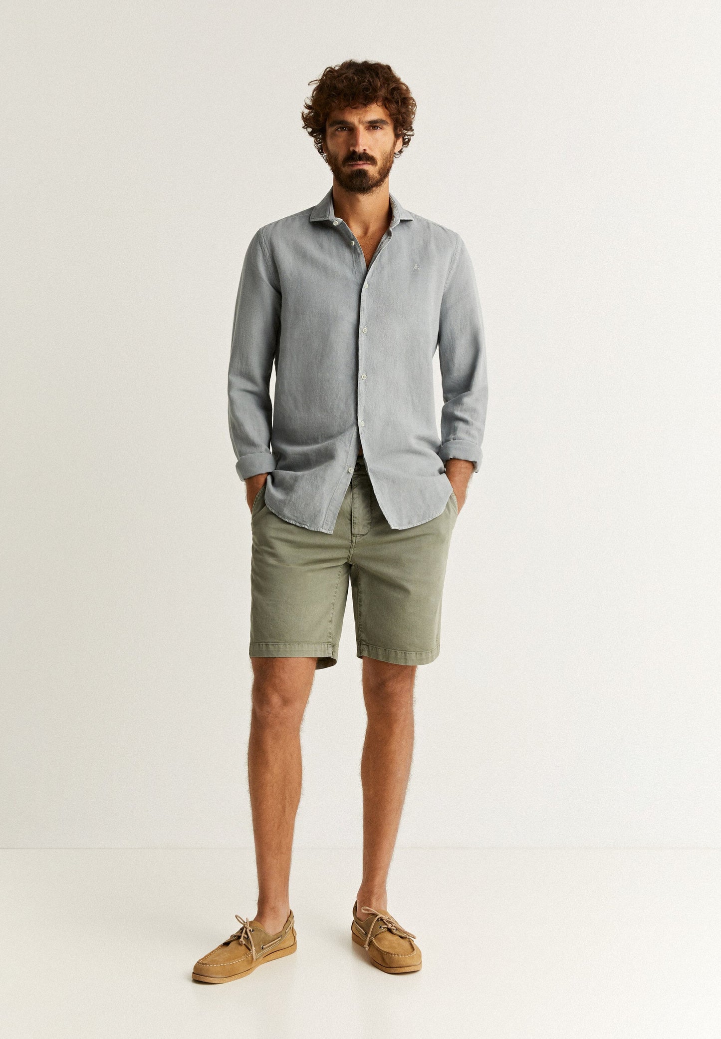 CAMISA DE LINHO COM LOGO