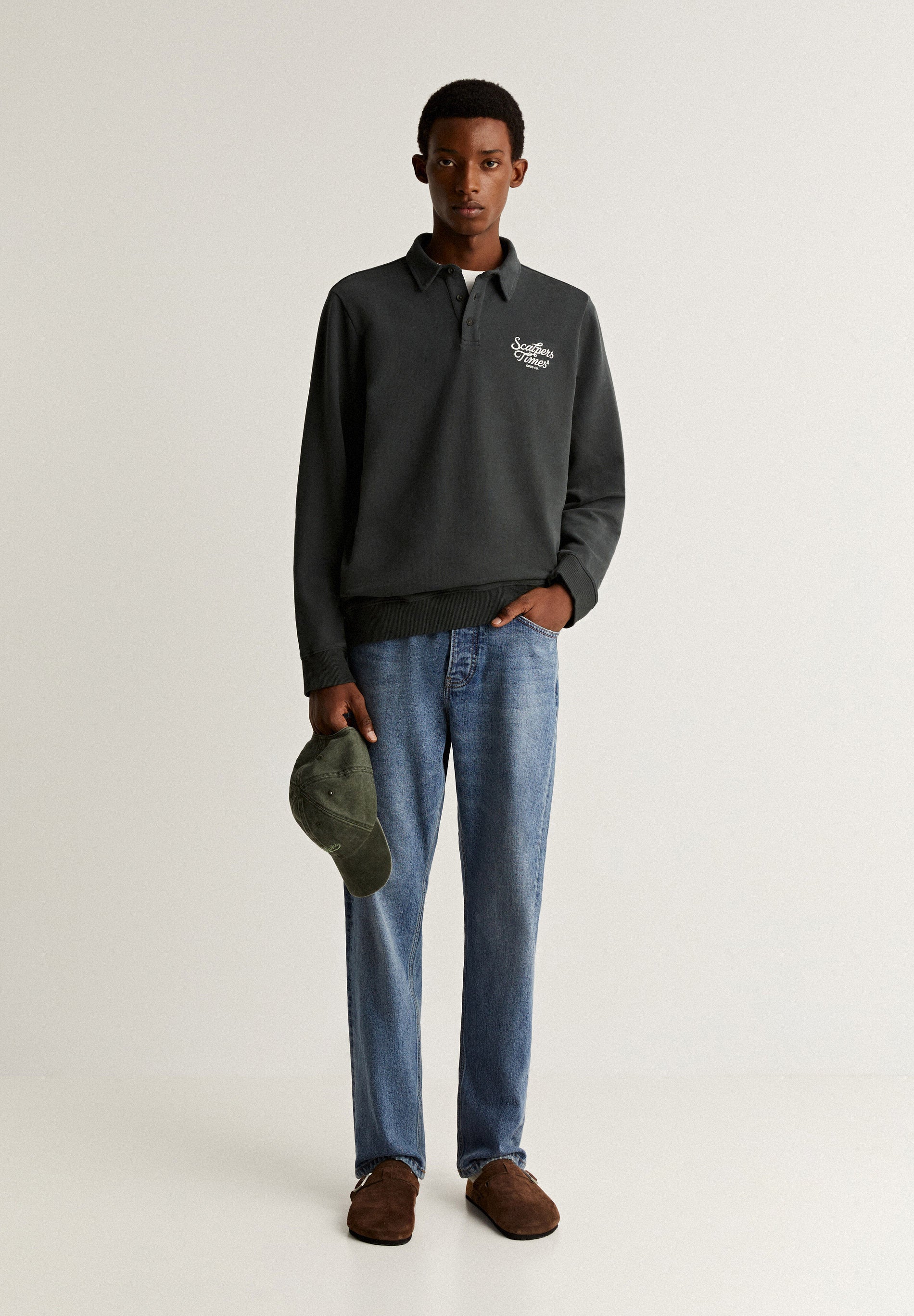 SWEATSHIRT COLARINHO DE POLO