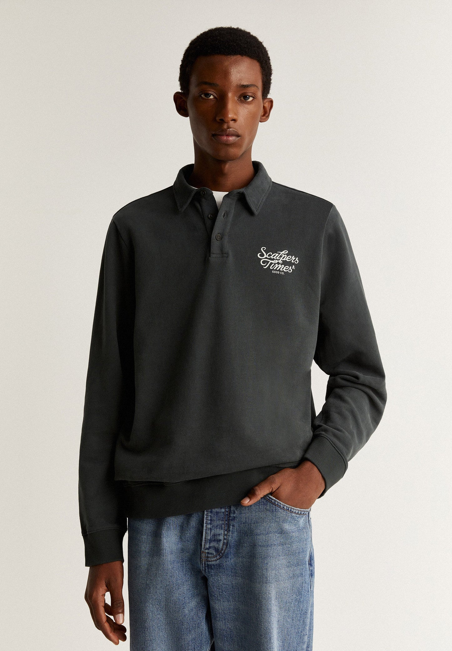 SWEATSHIRT COLARINHO DE POLO