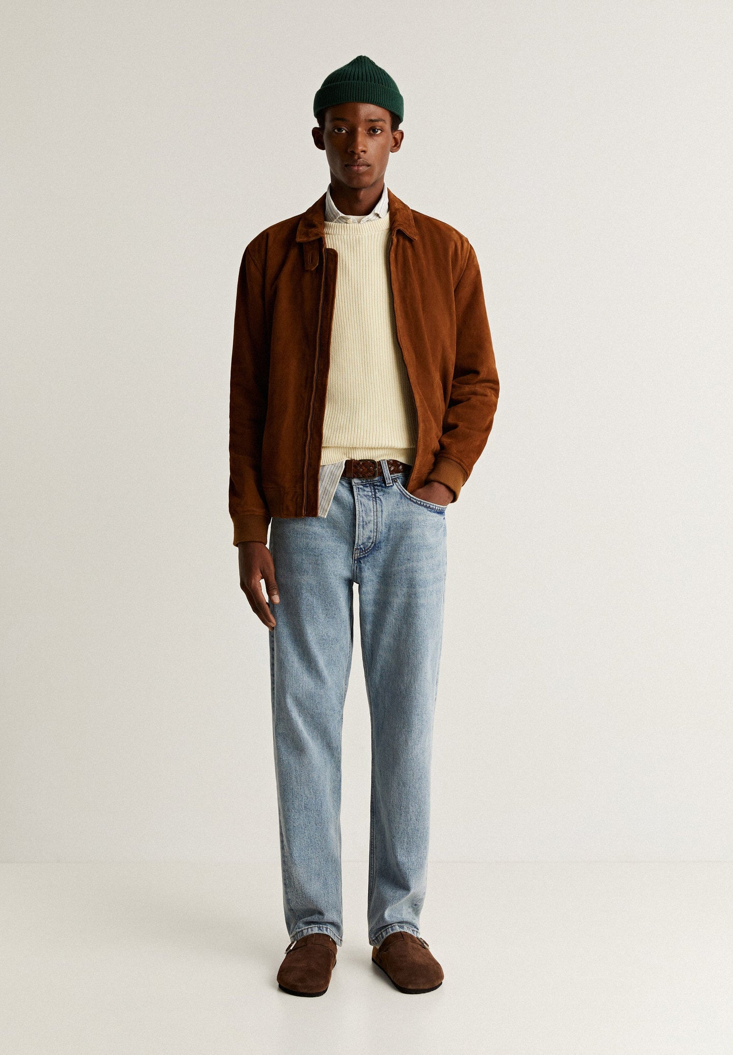 CARDIGAN BOMBER EM PELE