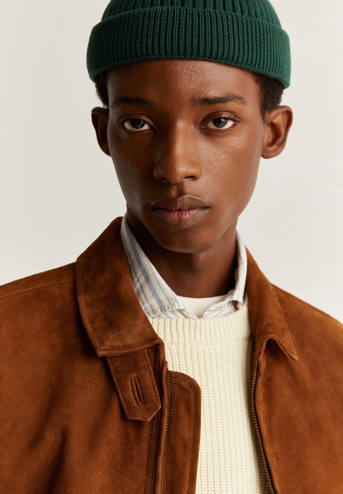 CARDIGAN BOMBER EM PELE