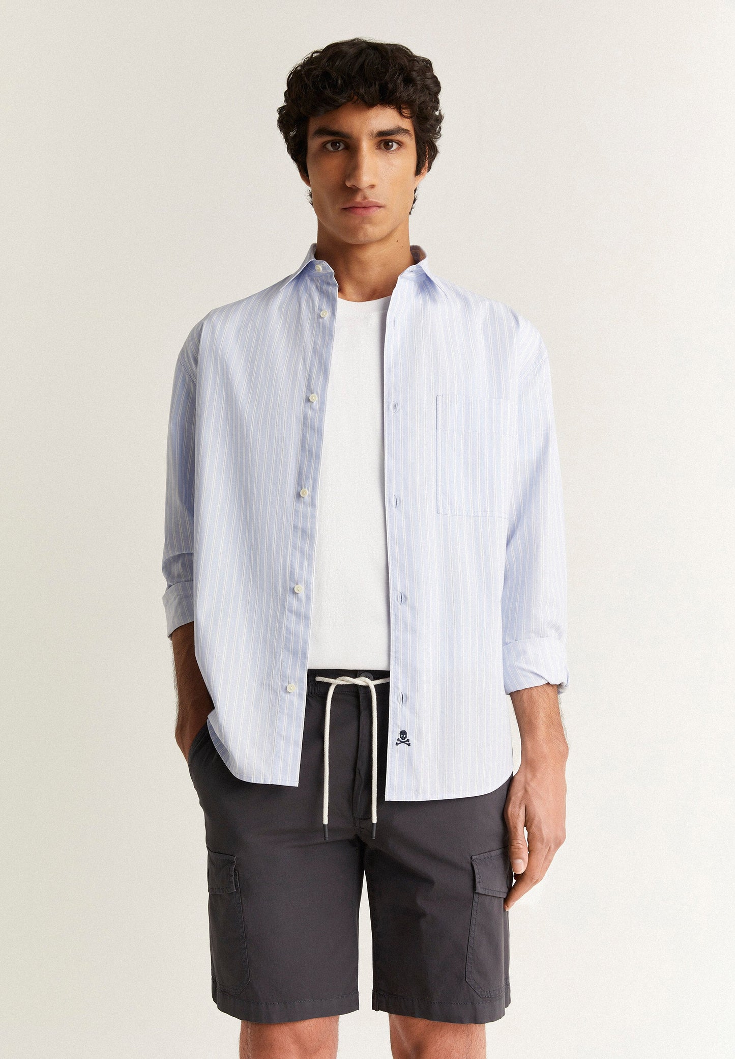 CALÇÕES BERMUDA CARGO CORDÃO CONTRASTE