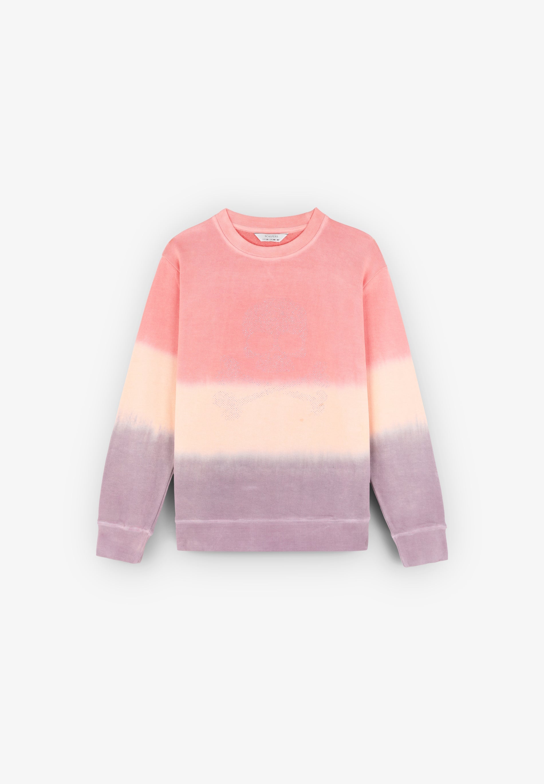 SWEATSHIRT TIE-DYE COM SKULL EM GLITTER NA FRENTE