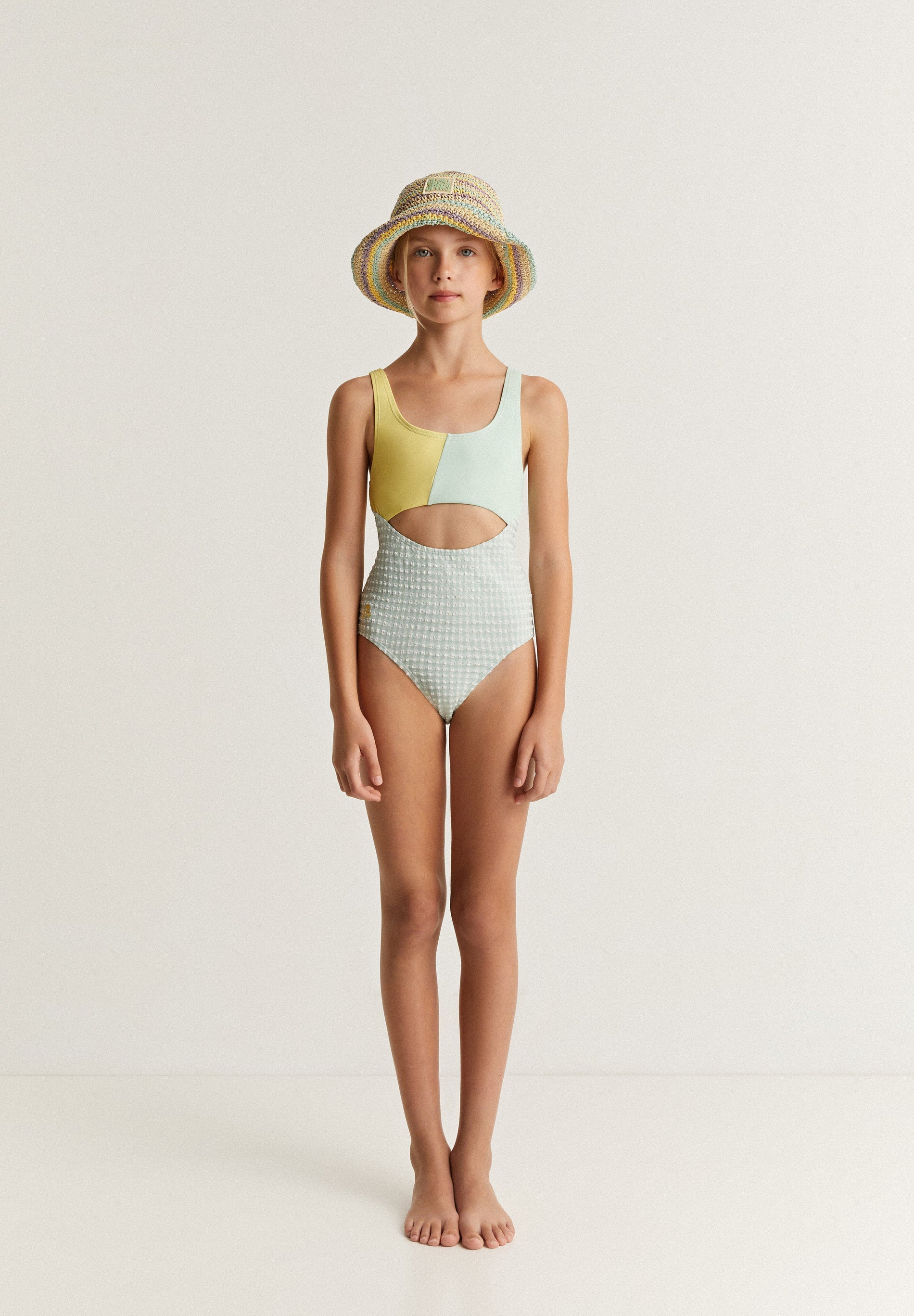 FATO DE BANHO VICHY COM ABERTURA