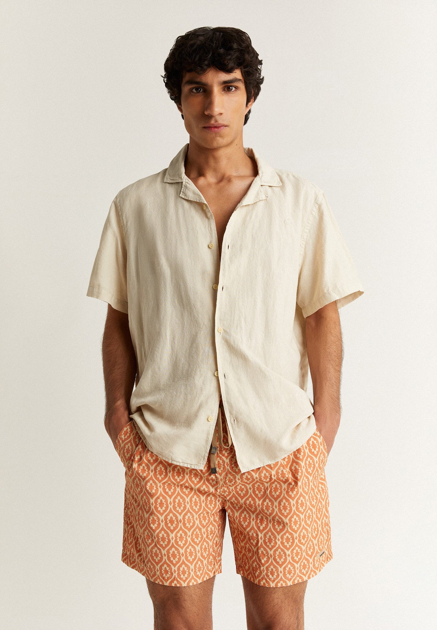 CALÇÕES DE BANHO COM ESTAMPADO BICOLOR