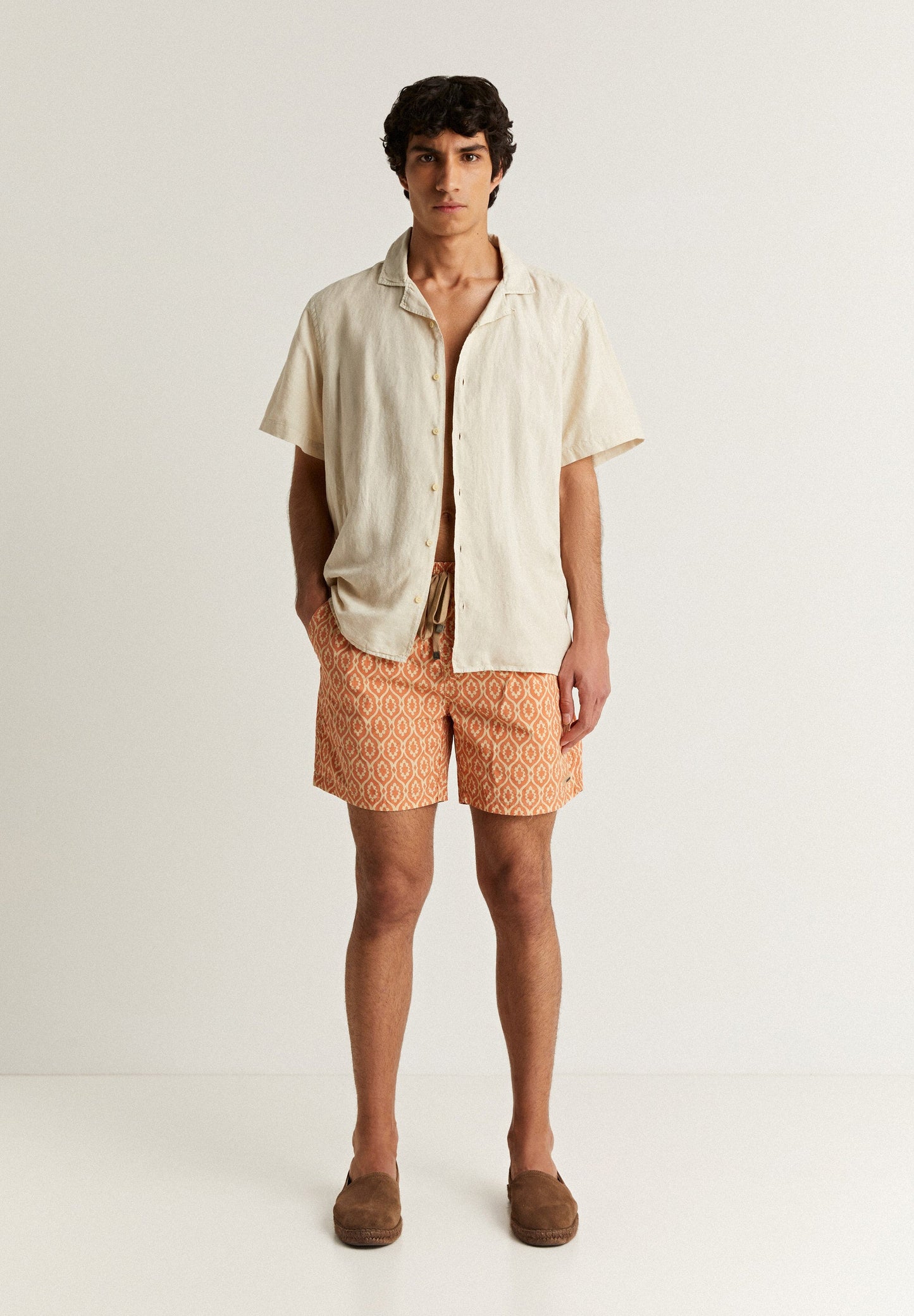 CALÇÕES DE BANHO COM ESTAMPADO BICOLOR