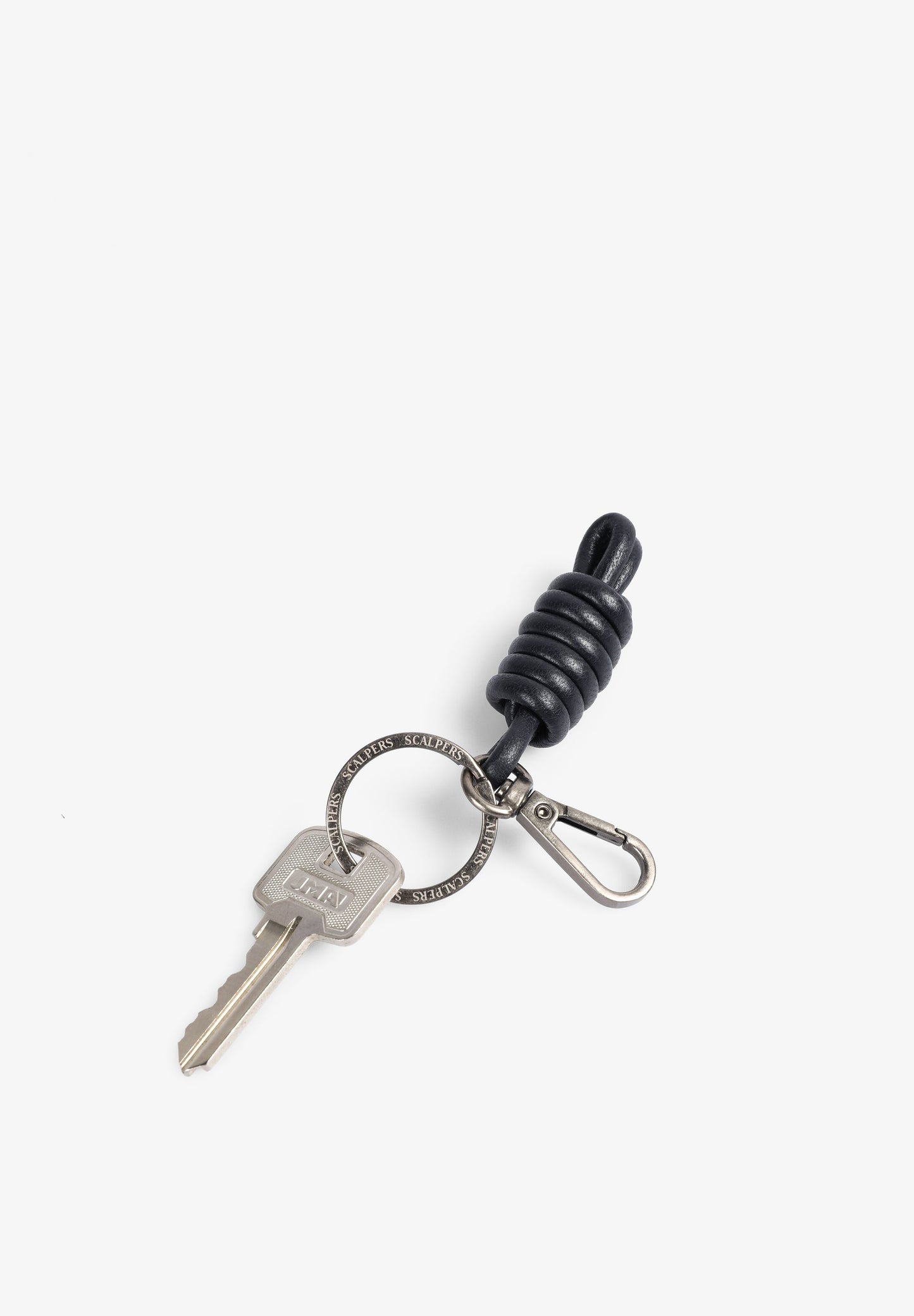 KNOTTED LEATHER KEYCHAIN
