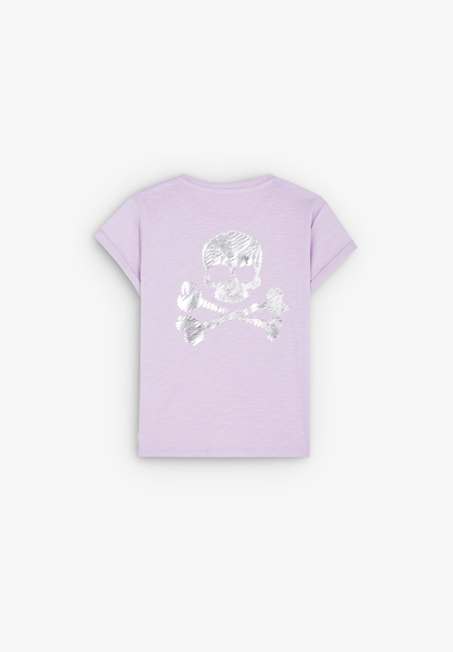 T-SHIRT FLAMÉ COM SKULL ATRÁS