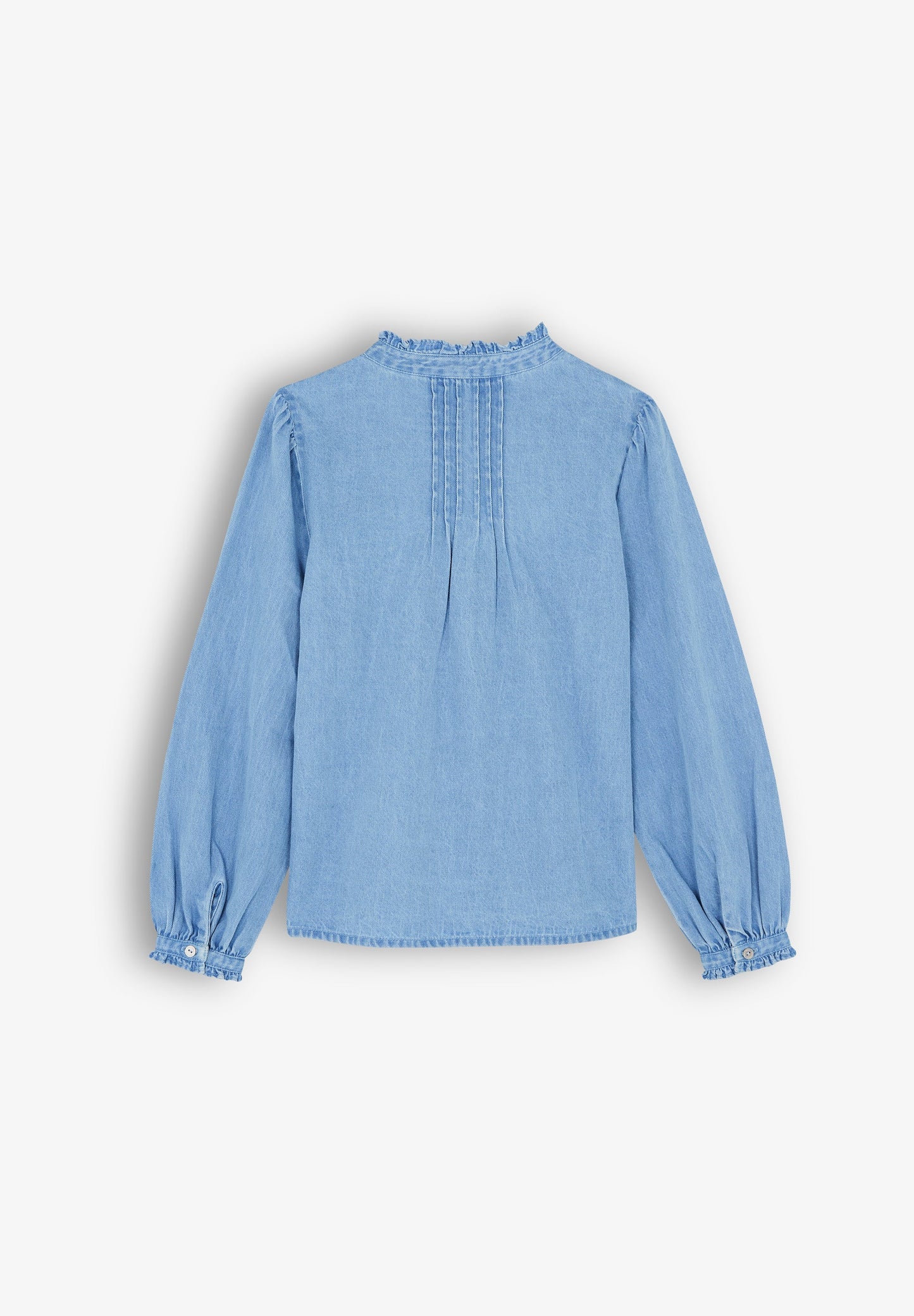 DENIM PLEAT BLOUSE GIRLS