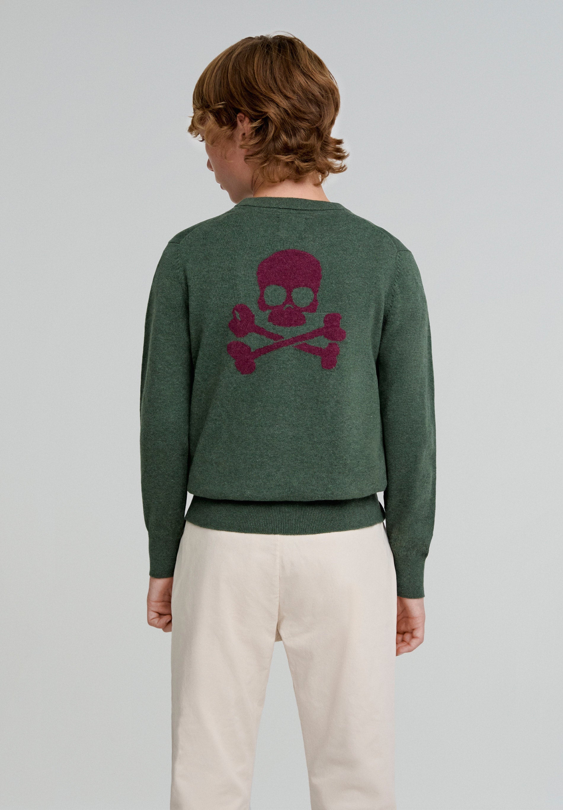 SKULL INTARSIA TRICOT KIDS